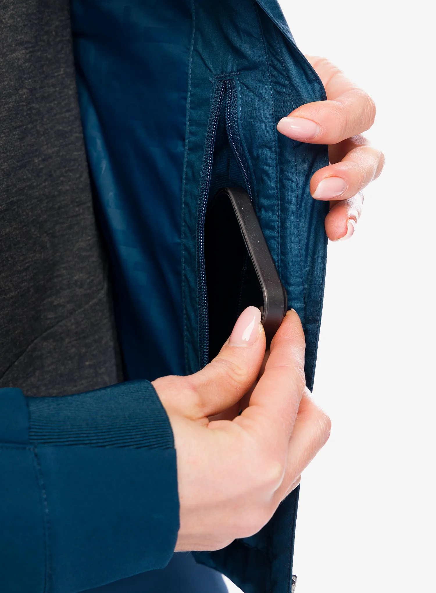 Hybridní bunda dámská Vaude Elope Hybrid Jacket - dark sea