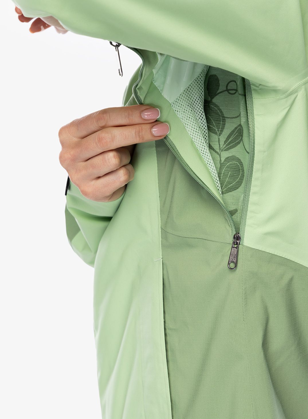 Dámská bunda do deště Vaude Elope Jacket II - aloe vera