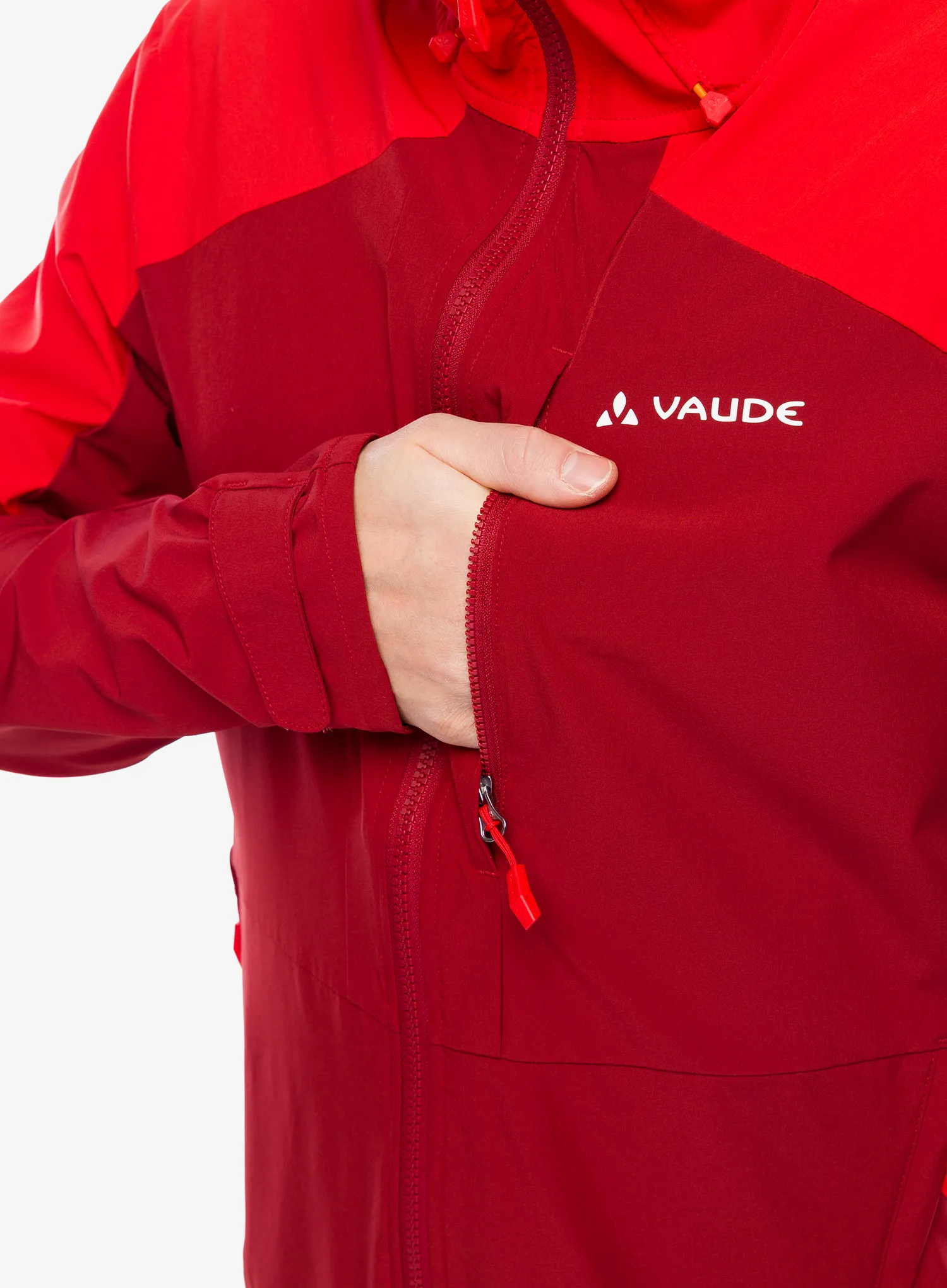 Softshellová bunda Vaude Elope Wind Jacket - carmine