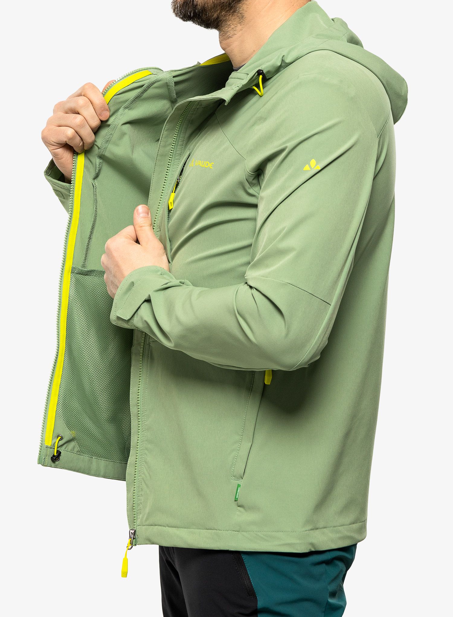 Softshellová bunda Vaude Elope Wind Jacket - willow green