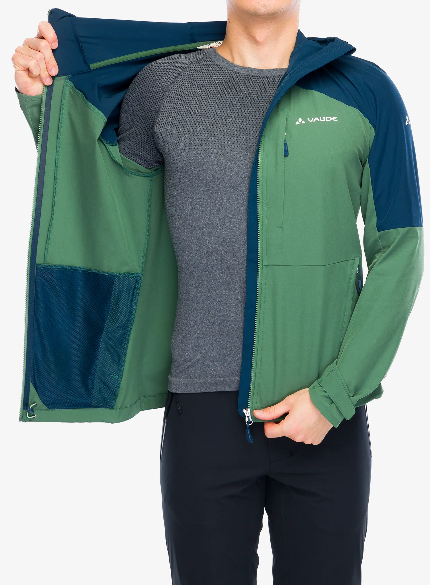 Softshellová bunda Vaude Elope Wind Jacket - woodland