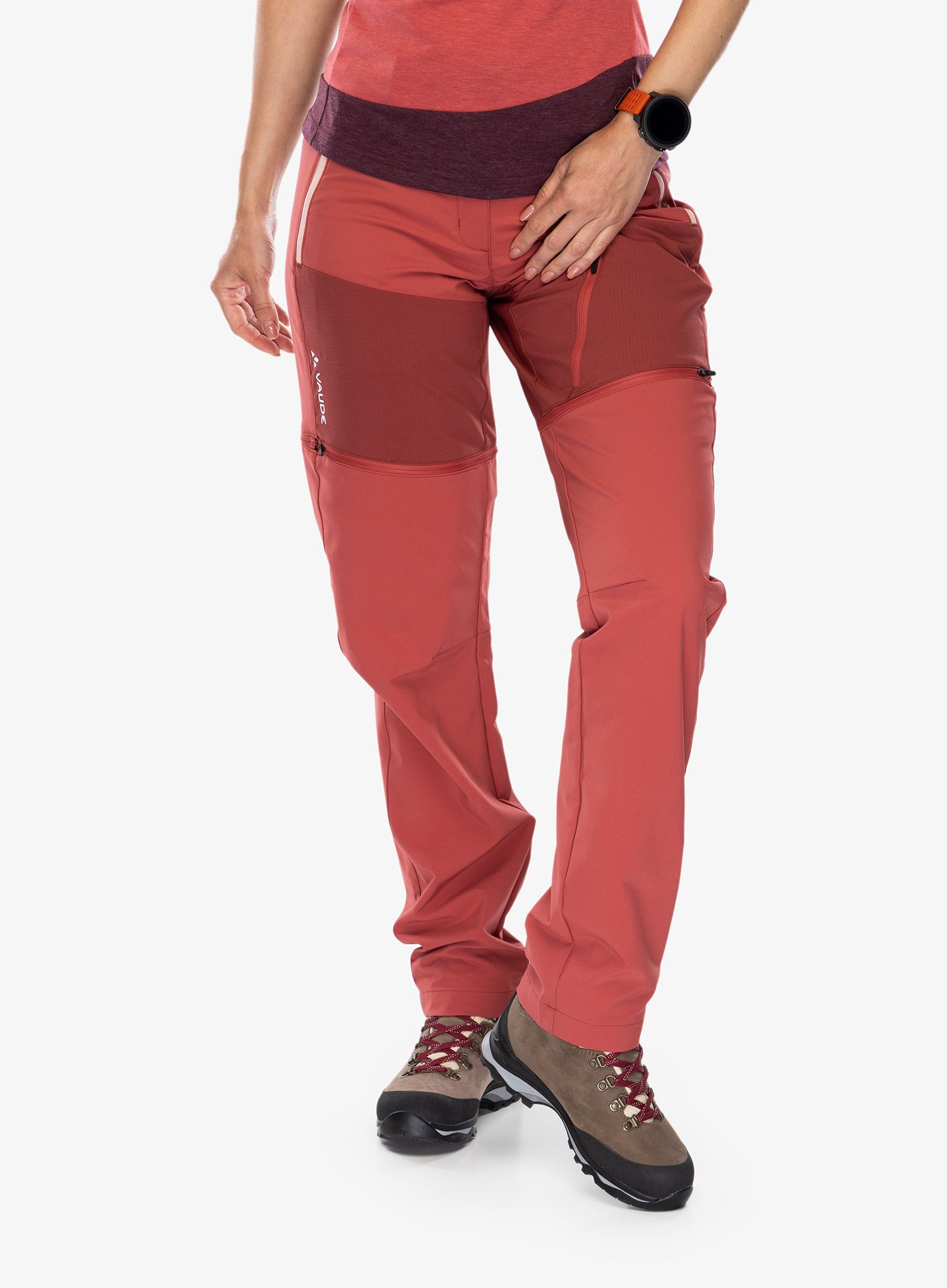 Turistické kalhoty dámské Vaude Elope ZO Pants - brick