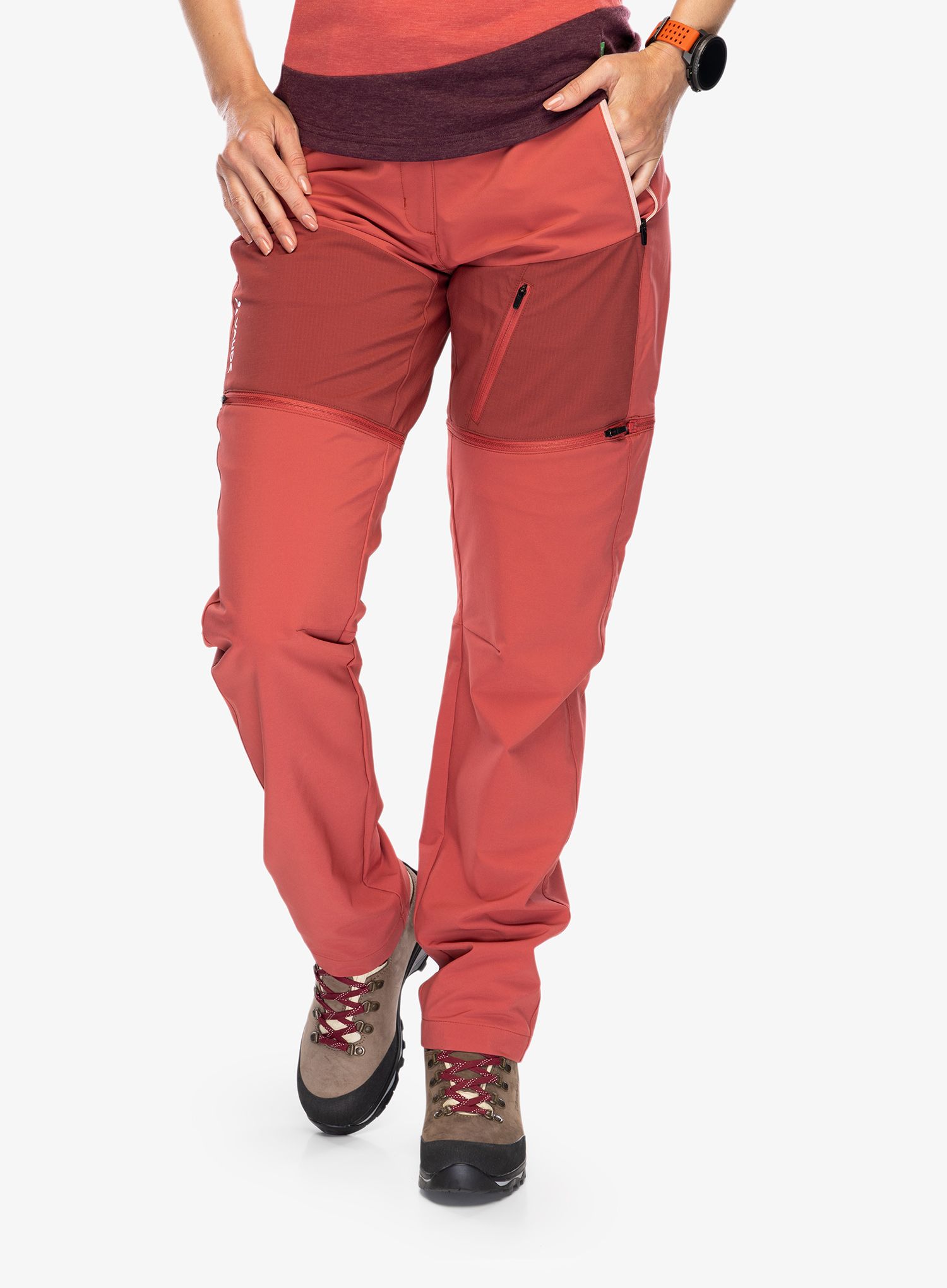 Turistické kalhoty dámské Vaude Elope ZO Pants - brick