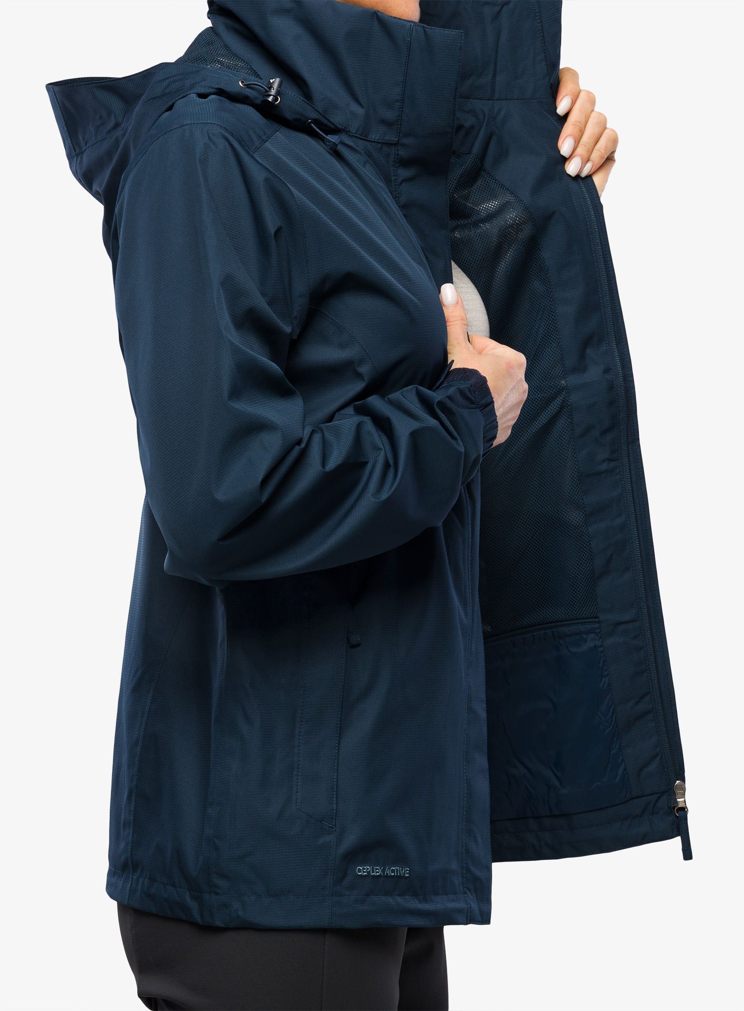 Dámská bunda do deště Vaude Escape Light Jacket - dark sea
