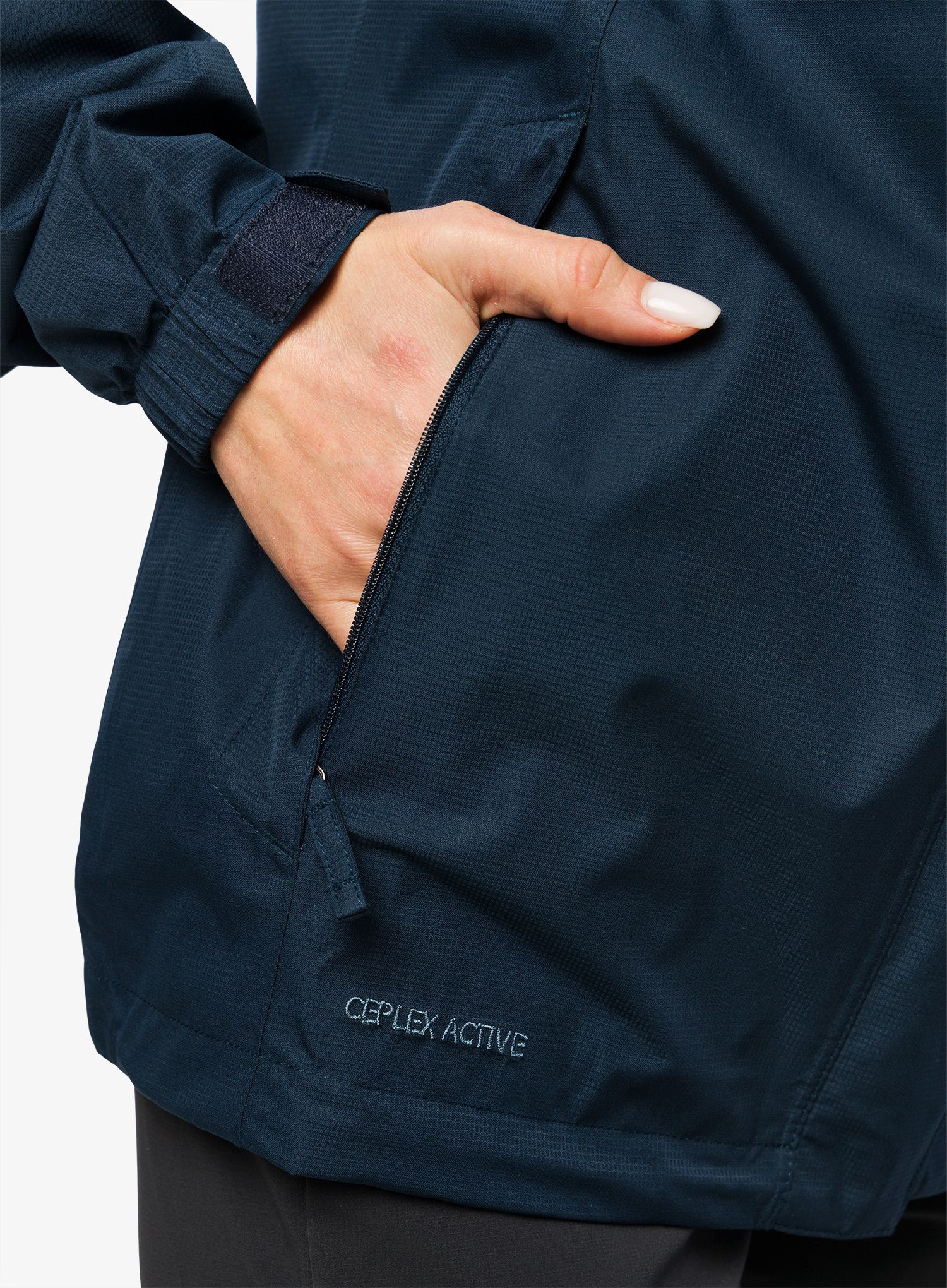 Dámská bunda do deště Vaude Escape Light Jacket - dark sea