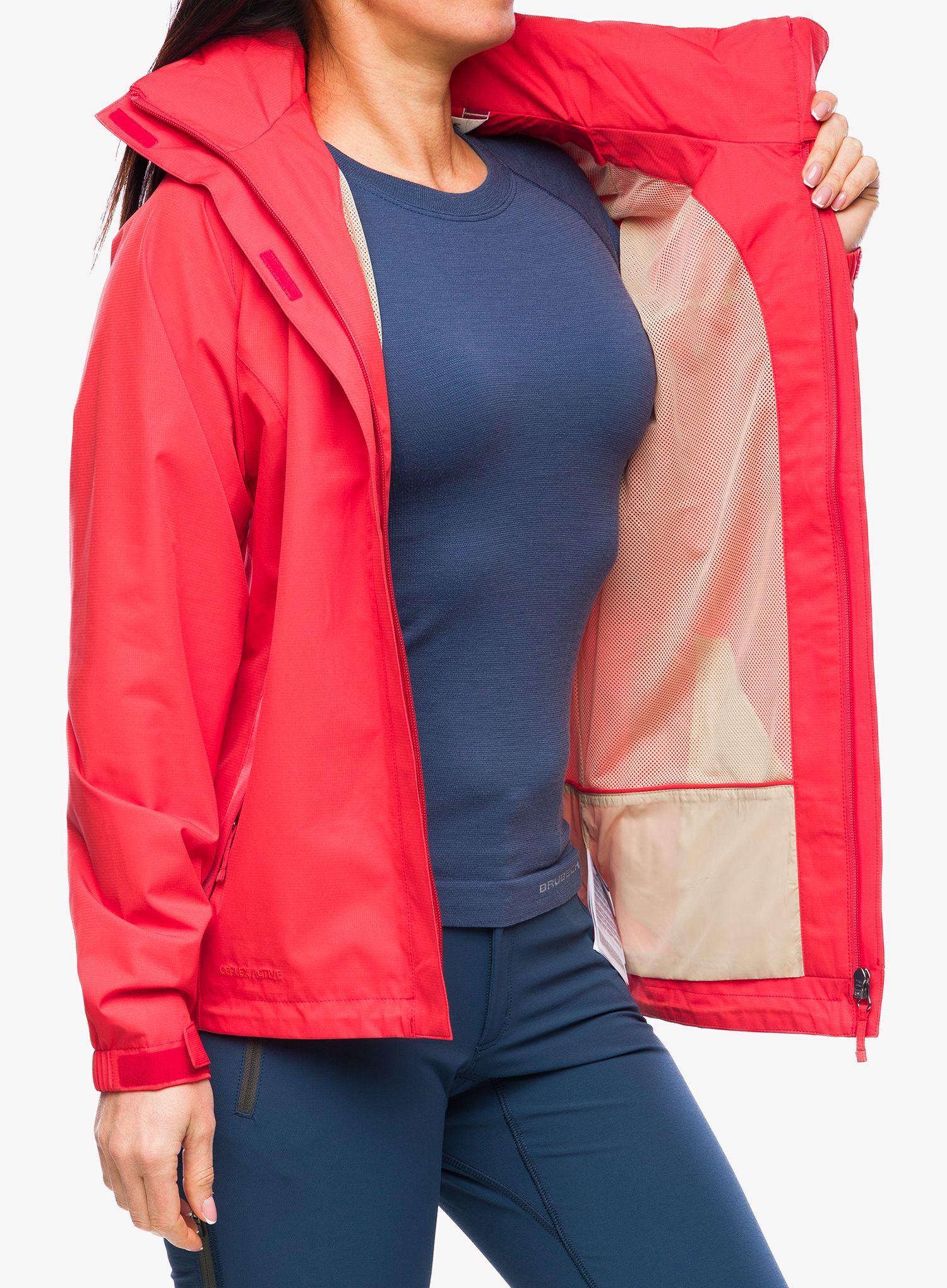 Dámská bunda do deště Vaude Escape Light Jacket - flame