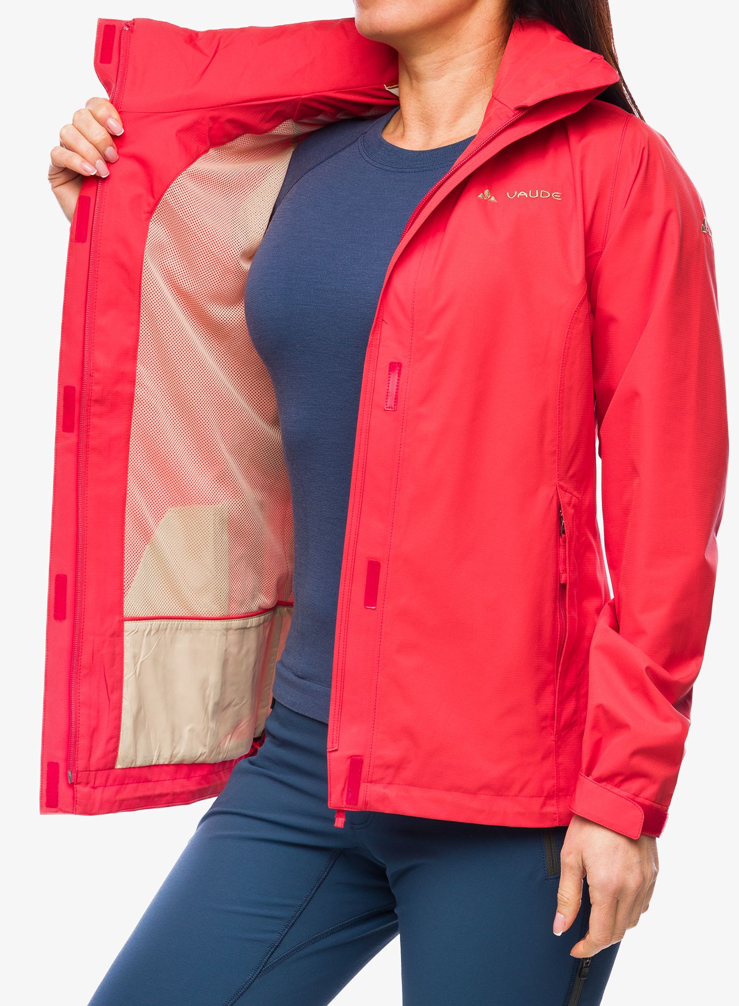 Dámská bunda do deště Vaude Escape Light Jacket - flame