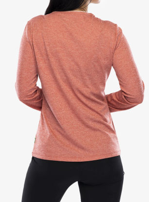 Dámská funkční mikina Vaude Essential LS T-Shirt - brick