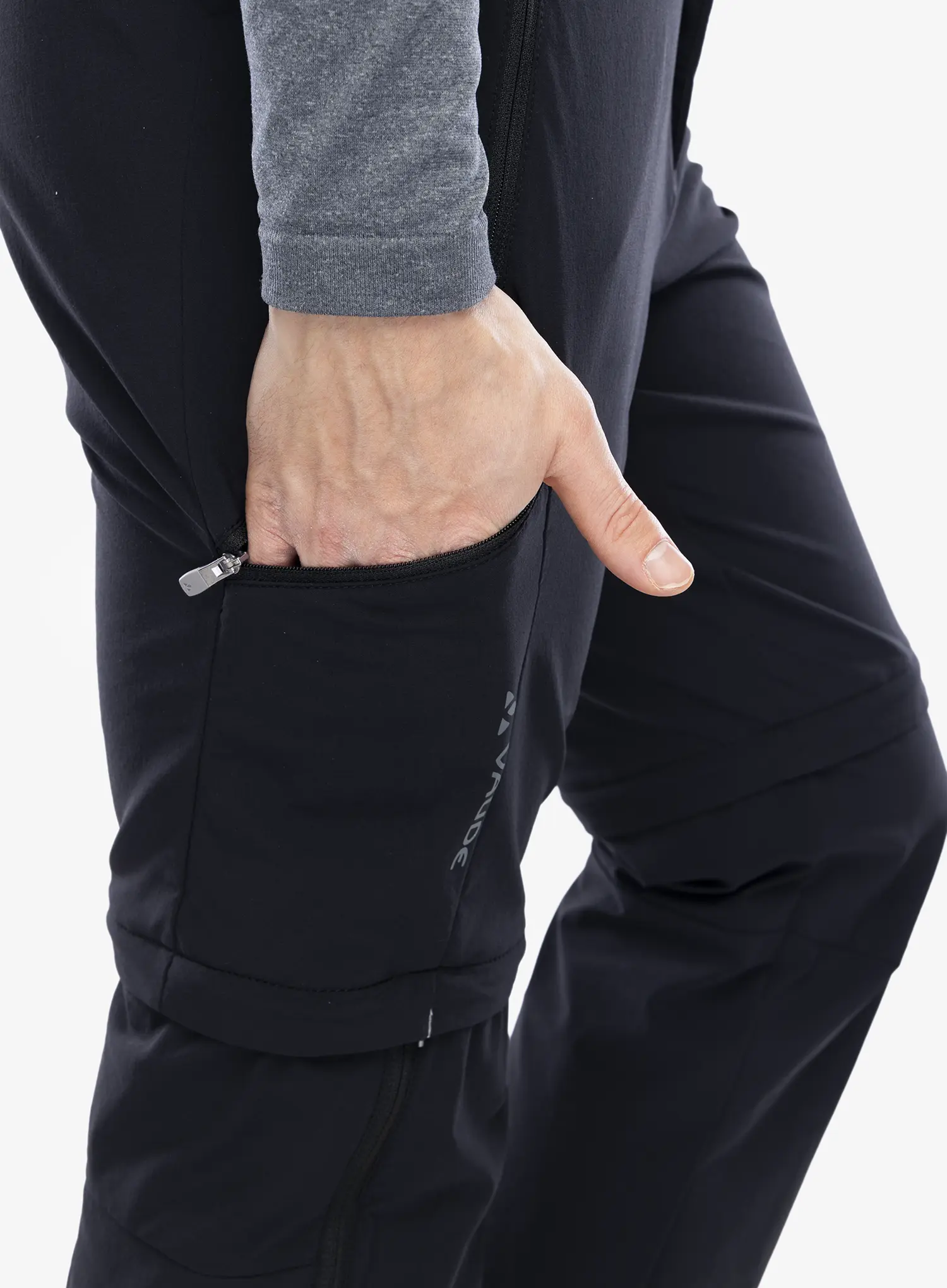Kalhoty s odepínacími nohavicemi Vaude Farley Stretch T-Zip Pants III - black