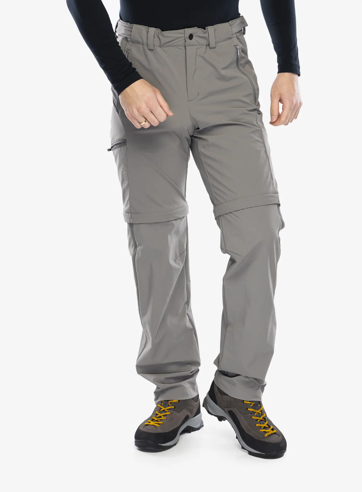 Kalhoty s odepínacími nohavicemi Vaude Farley Stretch T-Zip Pants III - stone grey