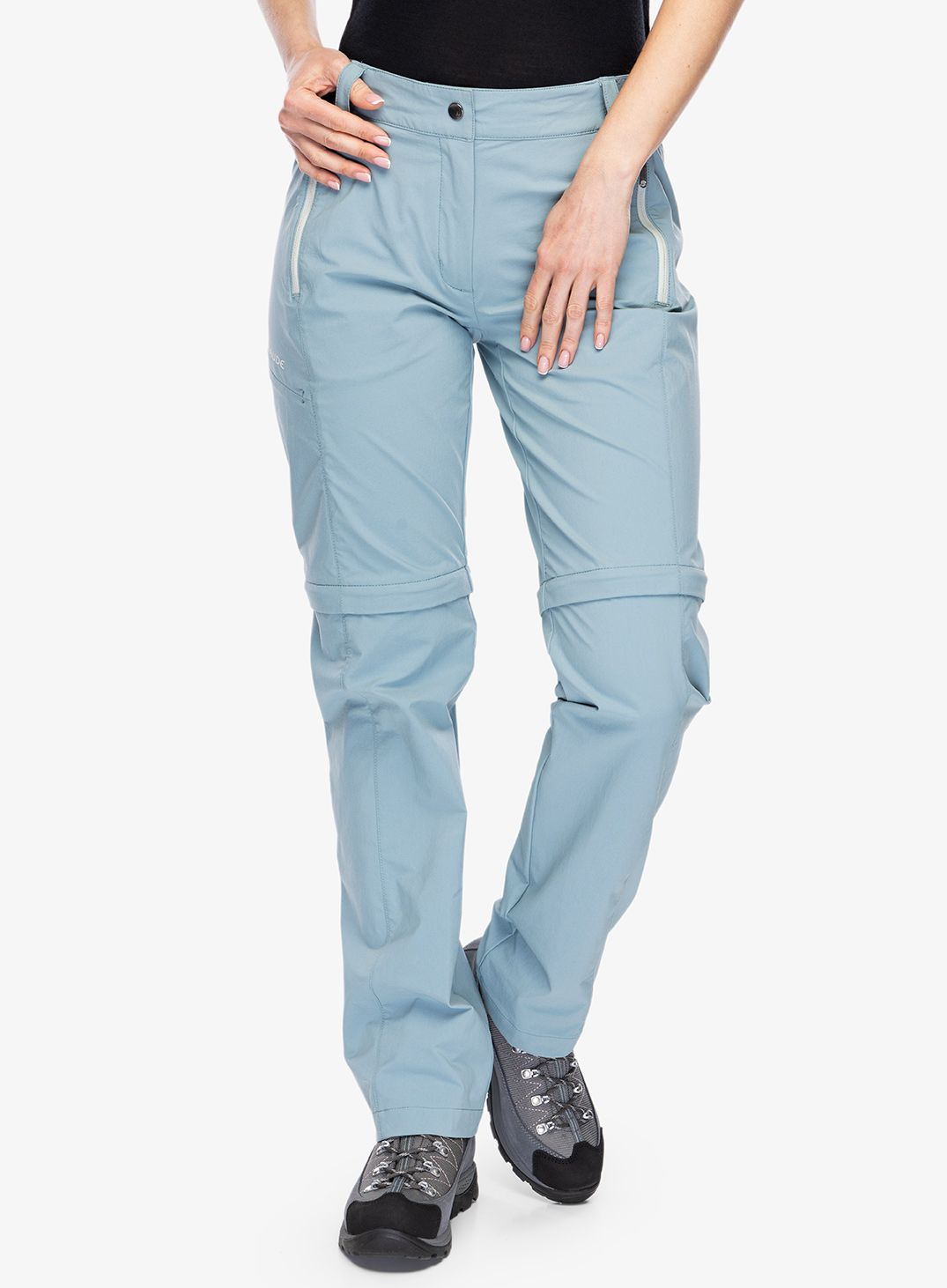 Turistické kalhoty dámské Vaude Farley Stretch ZO T-Zip Pants II - nordic blue