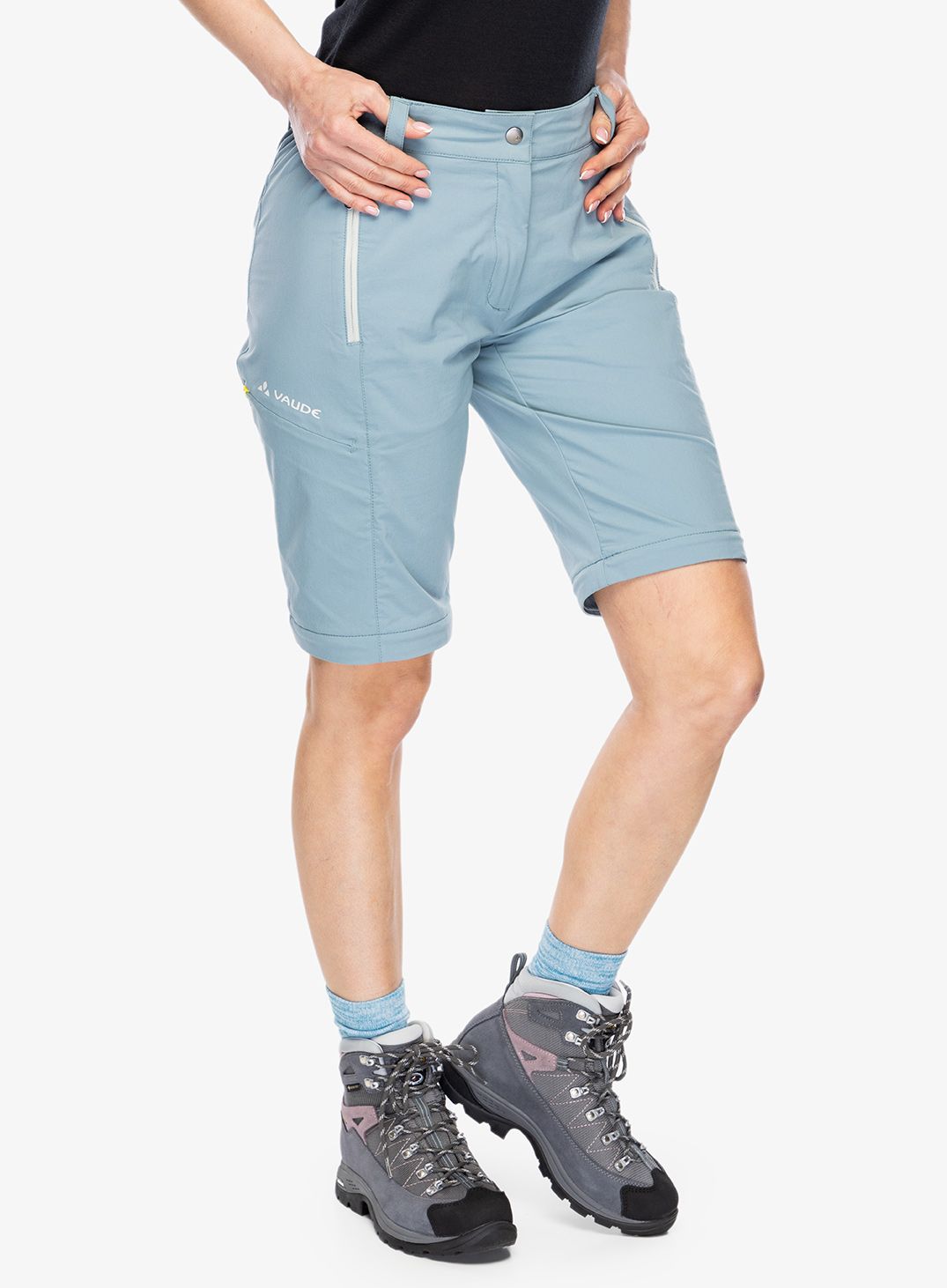 Turistické kalhoty dámské Vaude Farley Stretch ZO T-Zip Pants II - nordic blue