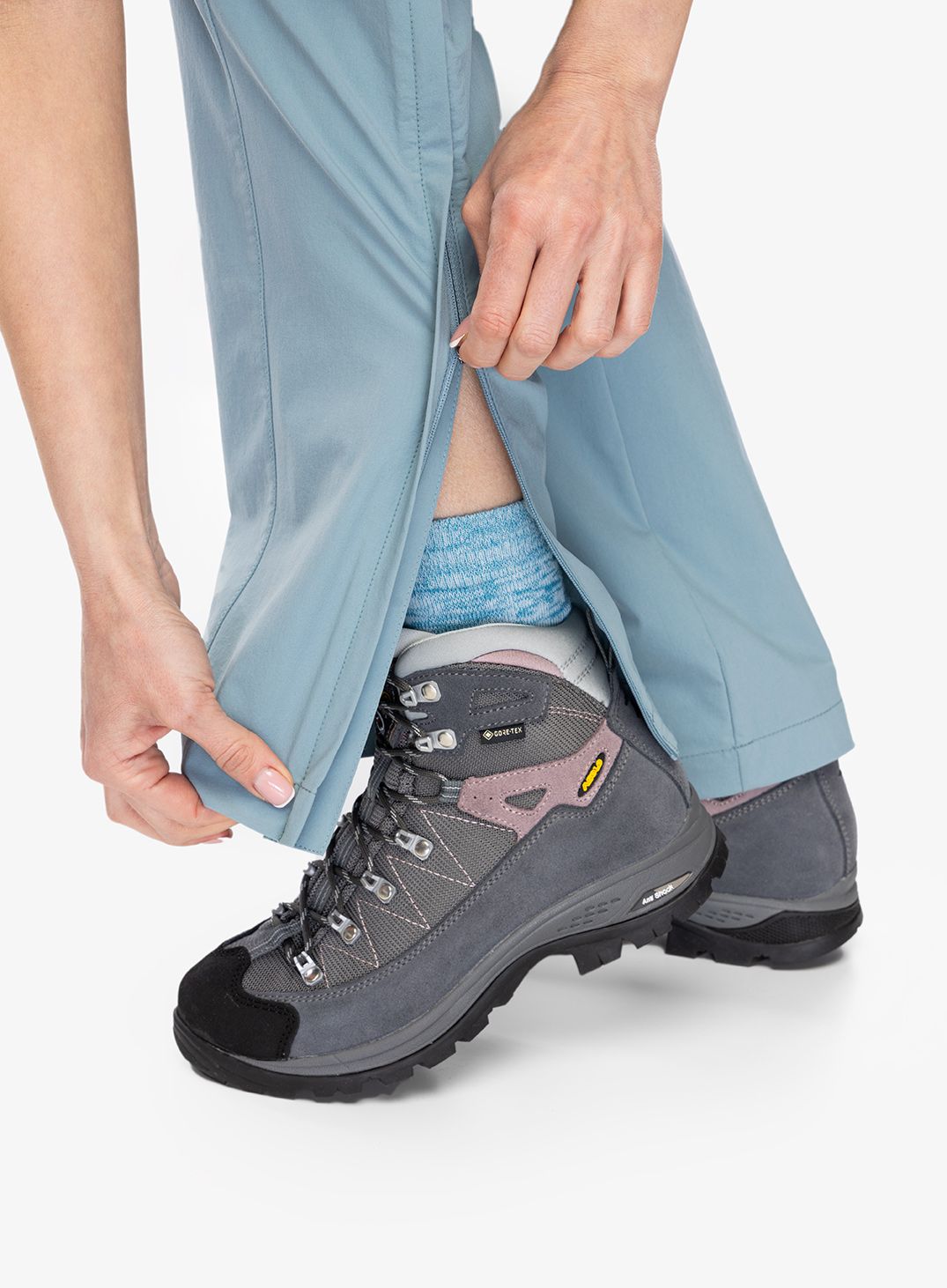 Turistické kalhoty dámské Vaude Farley Stretch ZO T-Zip Pants II - nordic blue