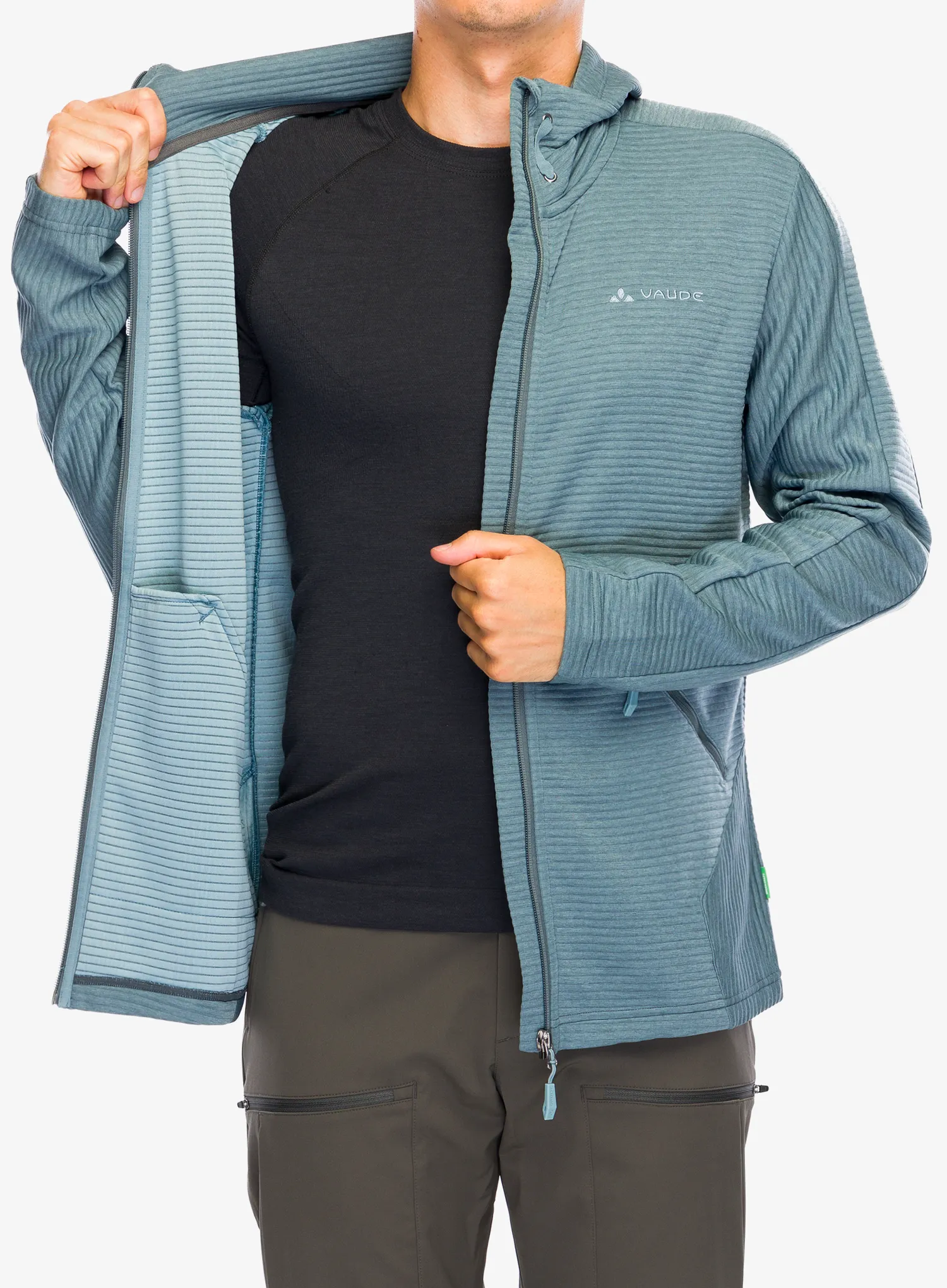 Fleece mikina Vaude Hemsby Jacket II - heron