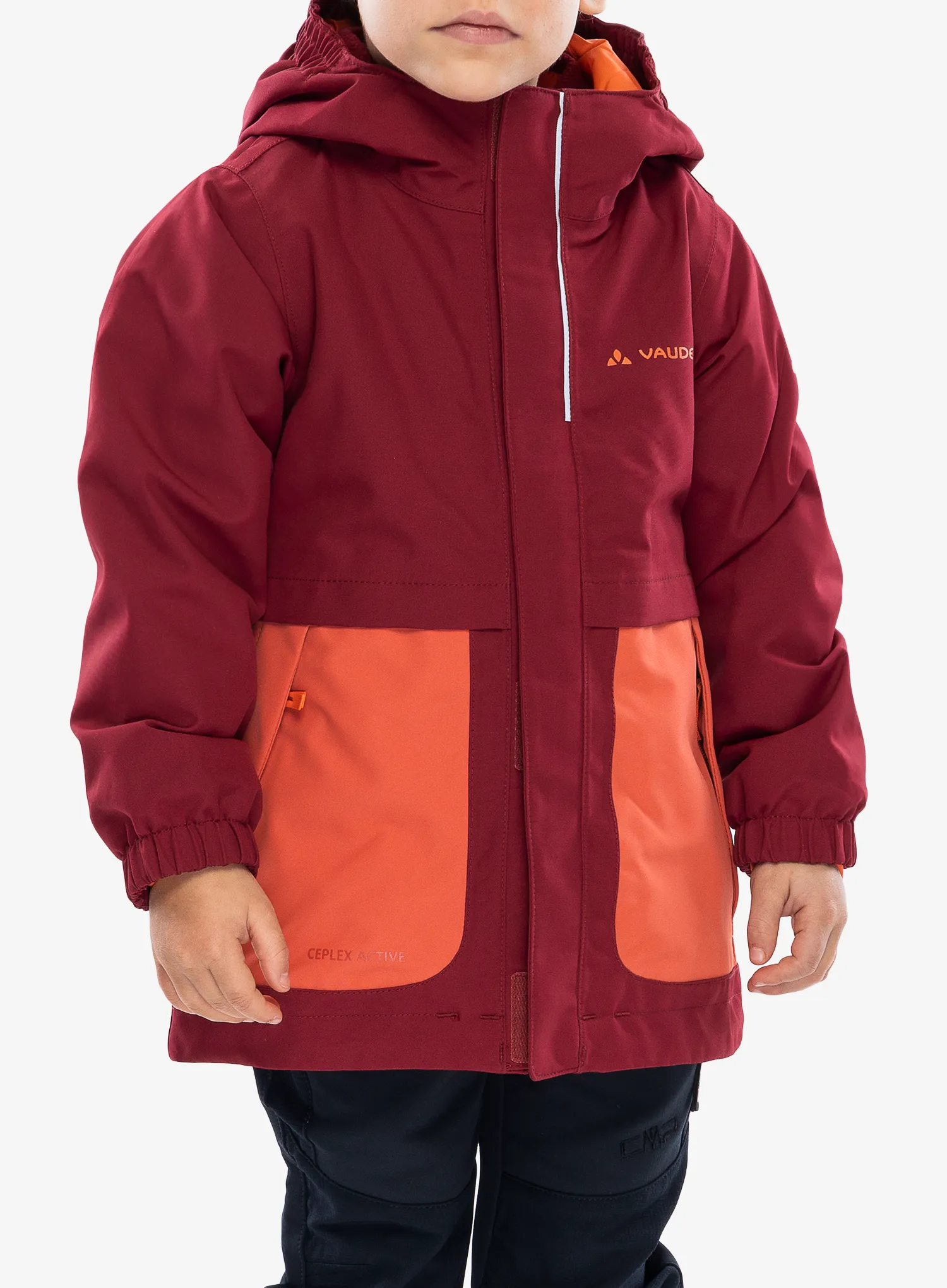 Dívčí bunda Vaude Kids Campfire 3in1 Jacket - salsa/orange