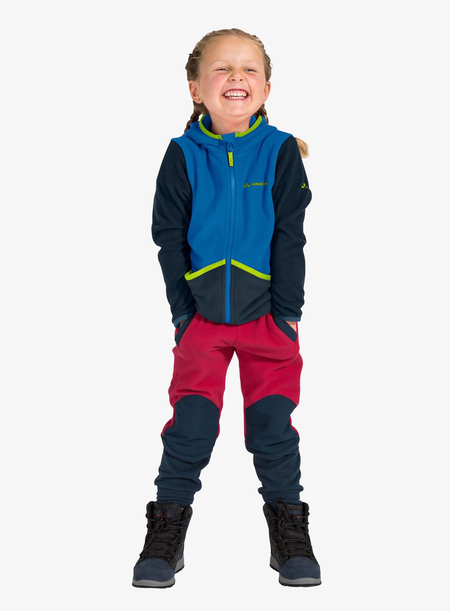 Dětská mikina Vaude Kids Pulex Hooded Jacket - radiate blue/eclipse