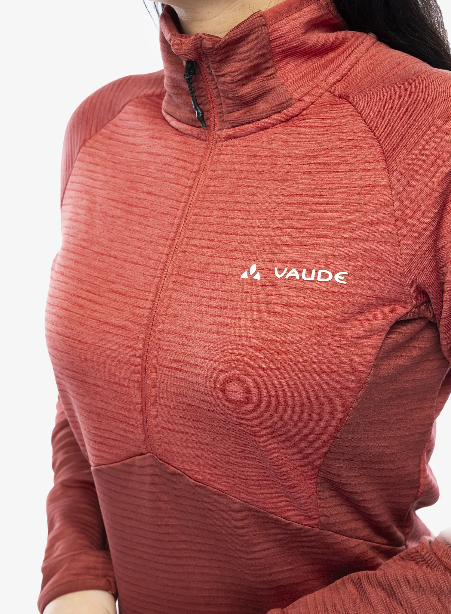 Fleece mikina dámská Vaude Larice HZ Fleece Jacket - brick