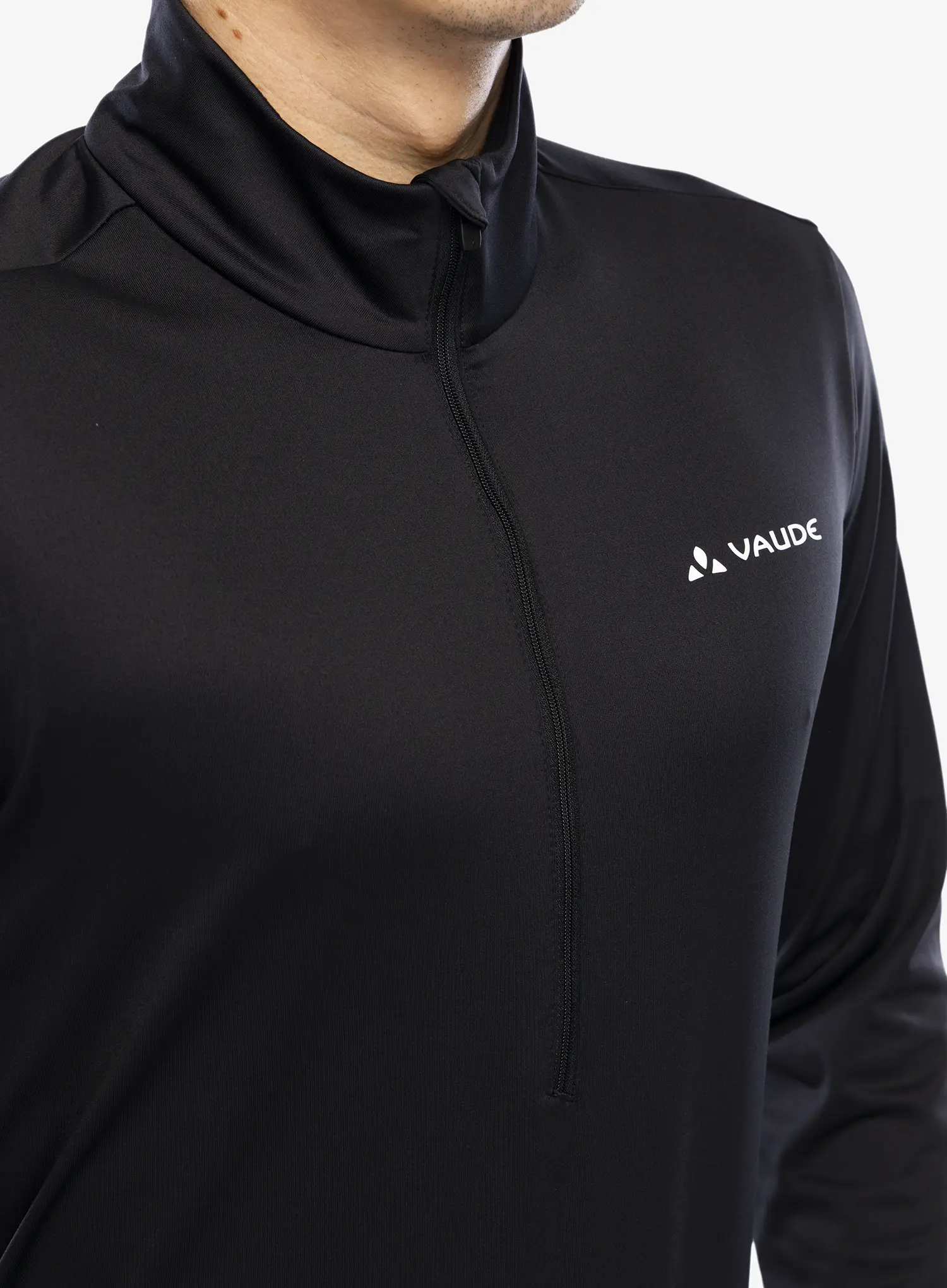 Fleece mikina Vaude Livigno Halfzip II - black