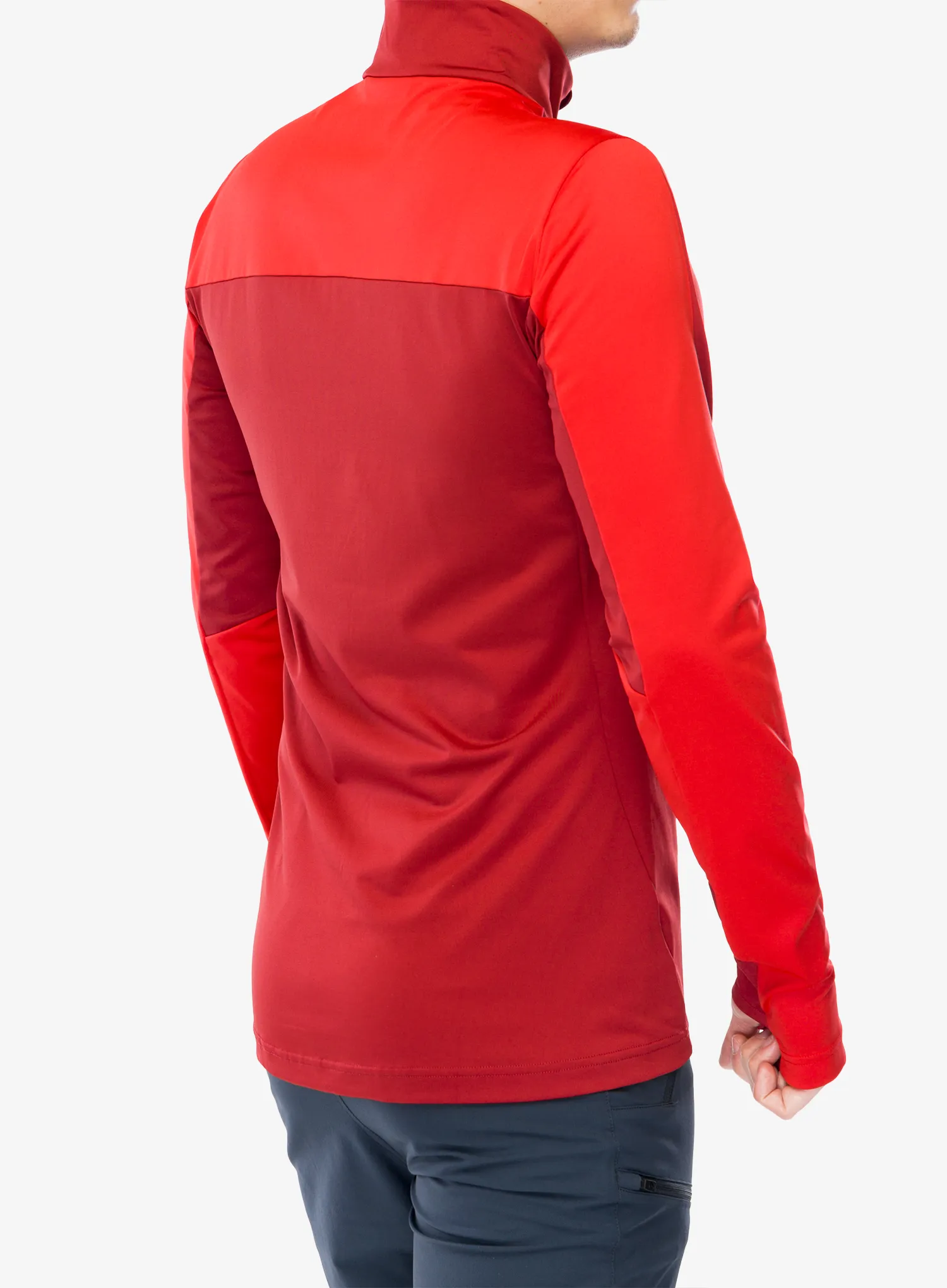 Fleece mikina Vaude Livigno Halfzip II - carmine