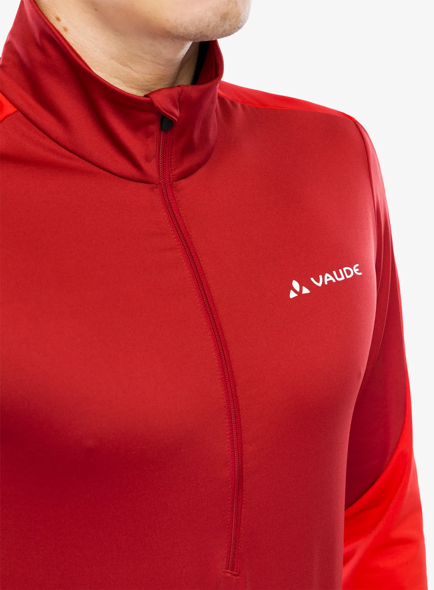Fleece mikina Vaude Livigno Halfzip II - carmine