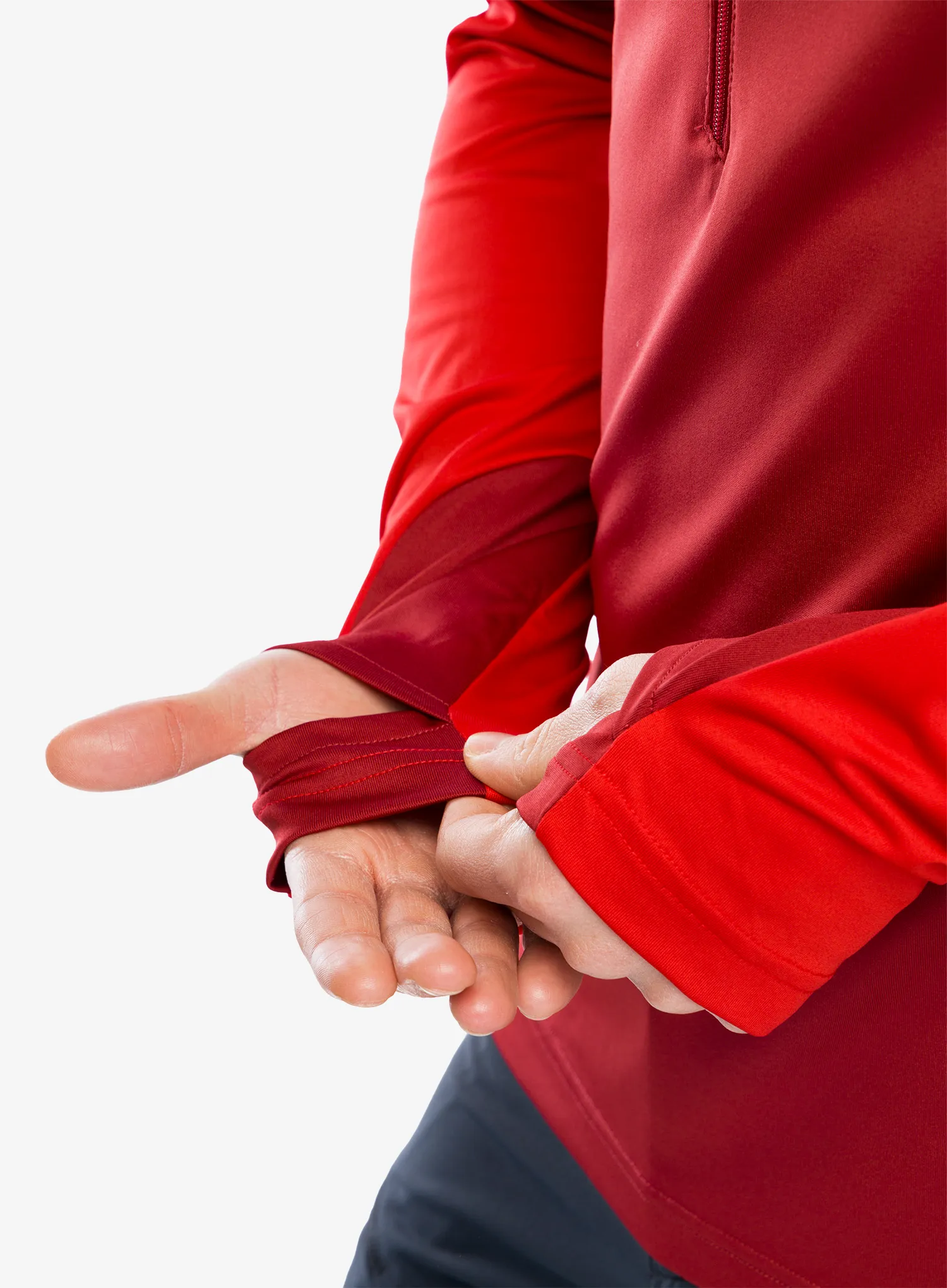 Fleece mikina Vaude Livigno Halfzip II - carmine
