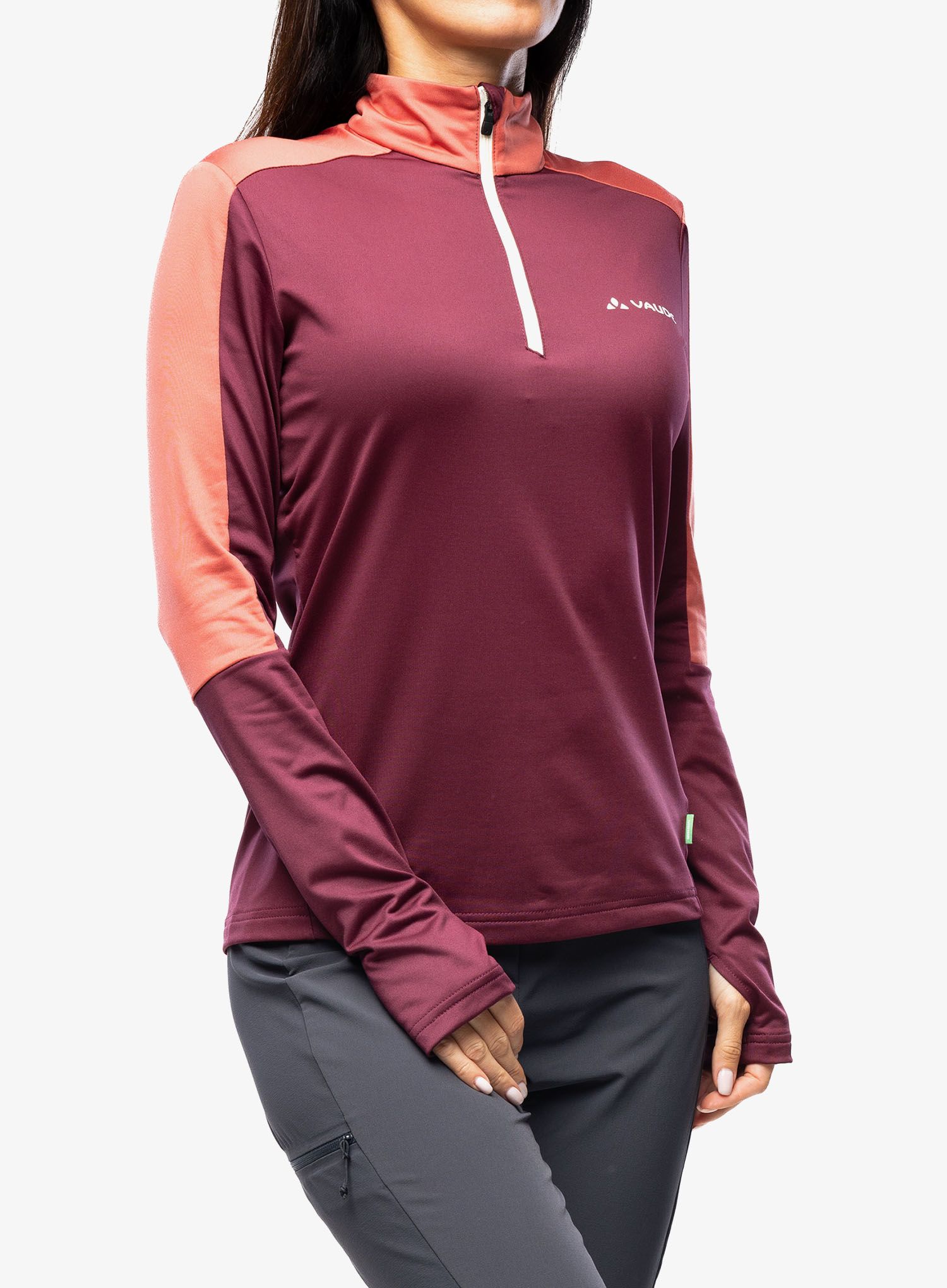 Fleece mikina dámská Vaude Livigno Halfzip II - cassis