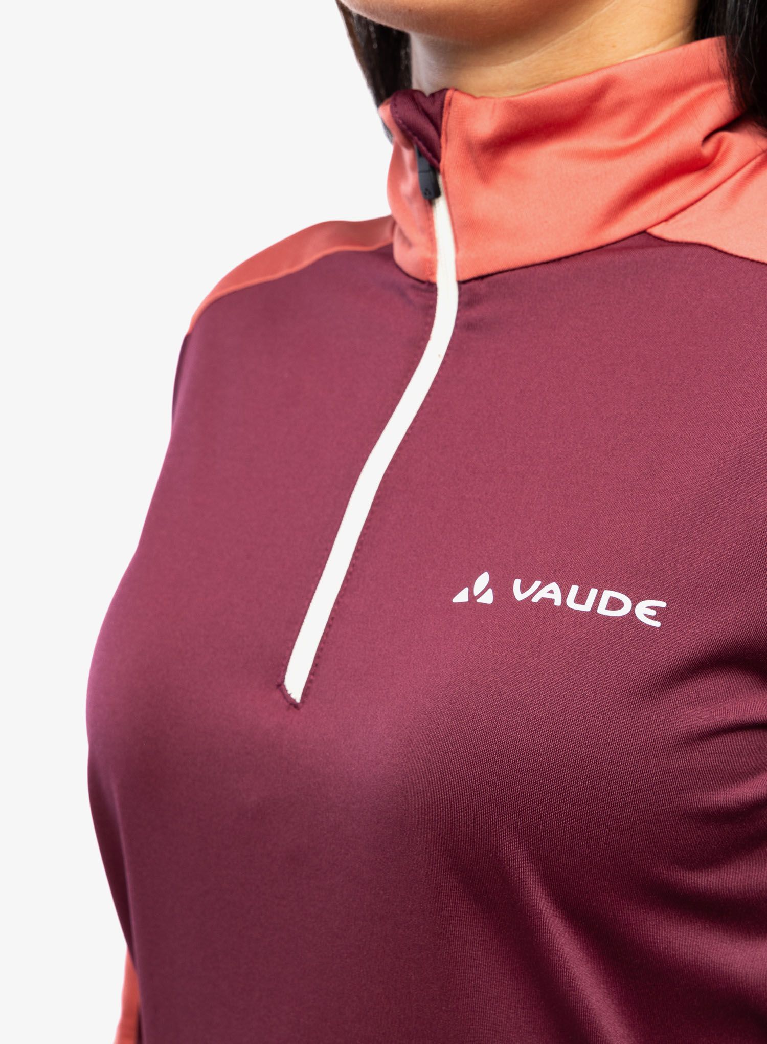 Fleece mikina dámská Vaude Livigno Halfzip II - cassis