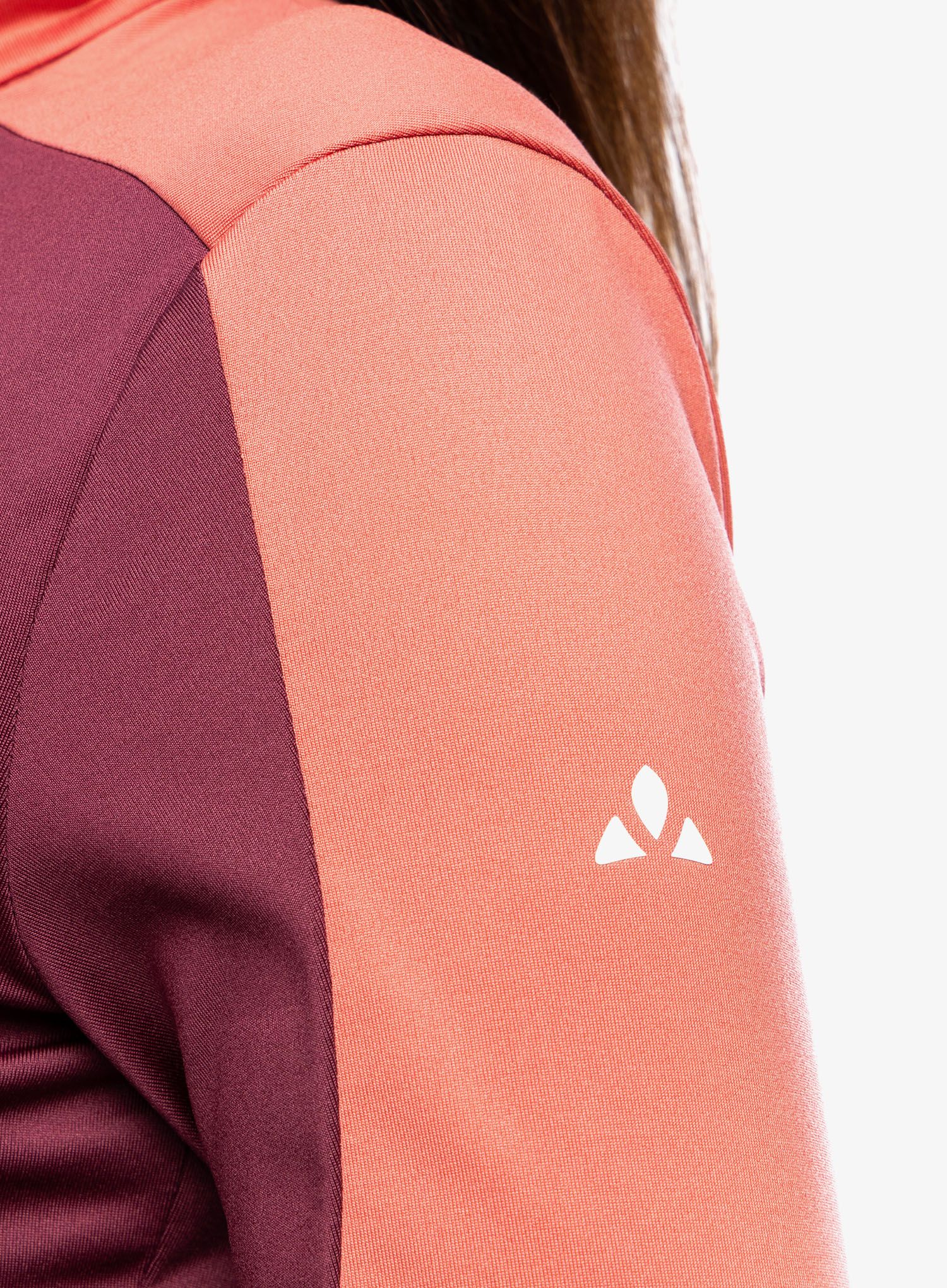 Fleece mikina dámská Vaude Livigno Halfzip II - cassis