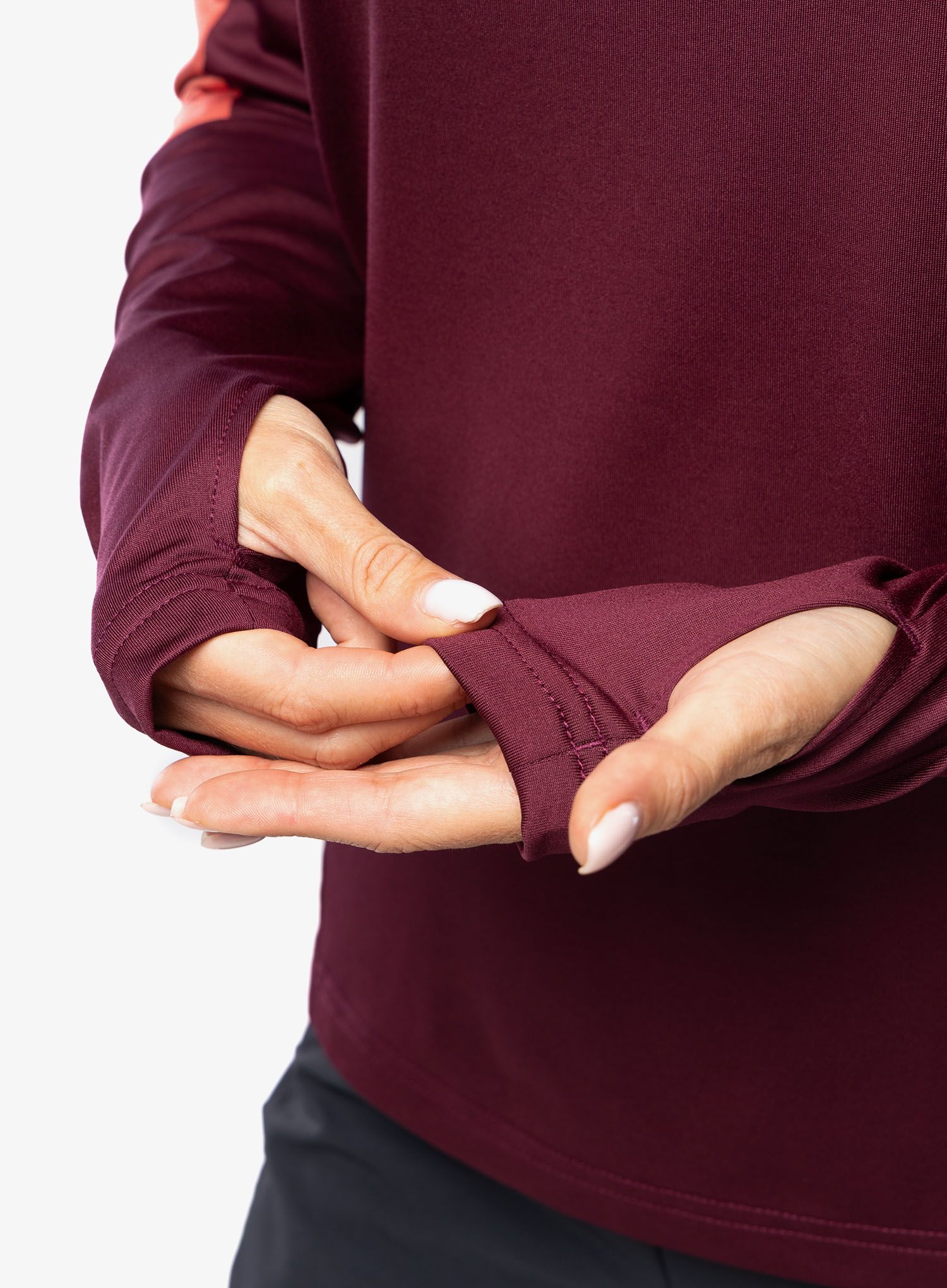 Fleece mikina dámská Vaude Livigno Halfzip II - cassis