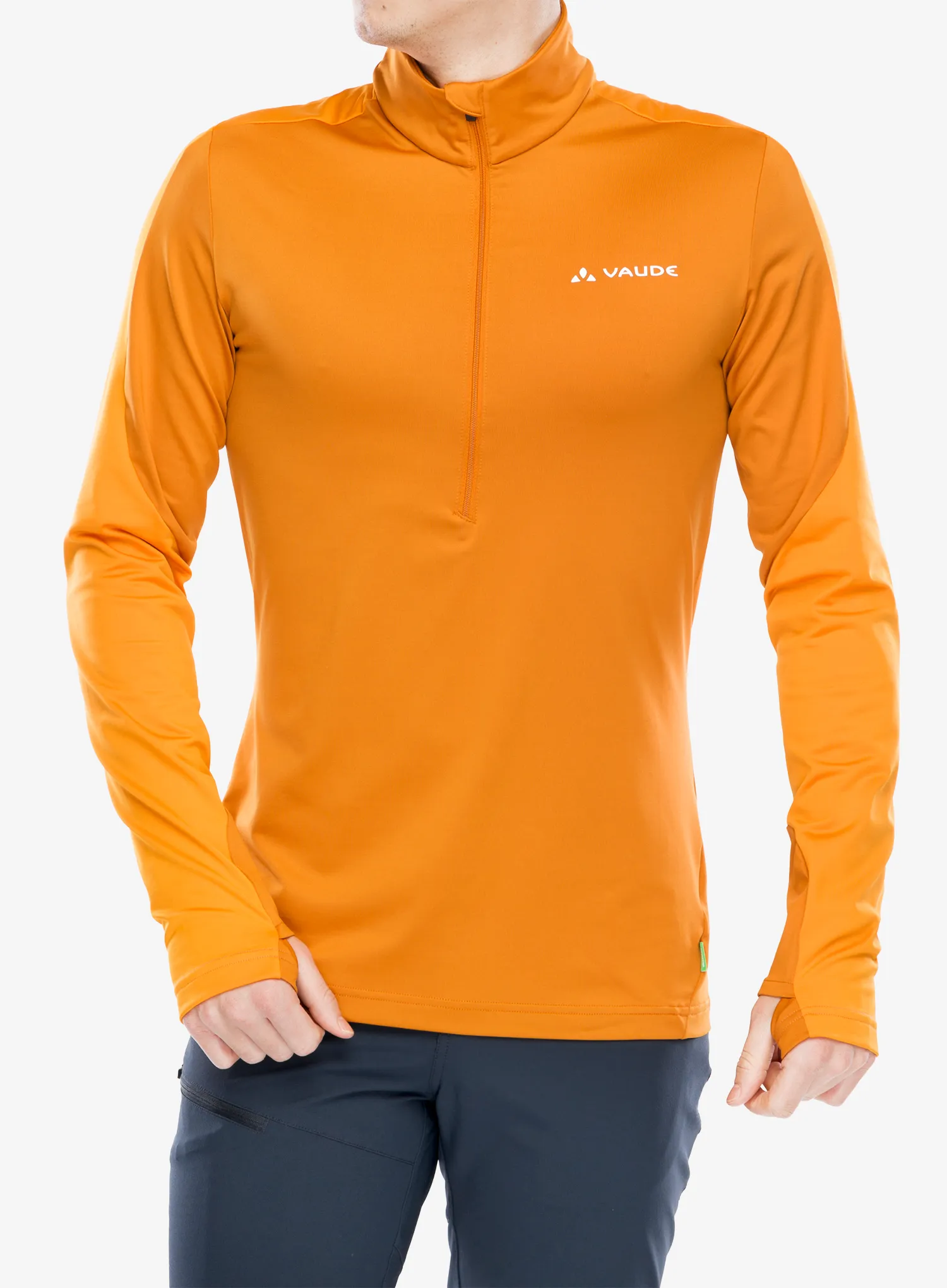 Fleece mikina Vaude Livigno Halfzip II - kumquat