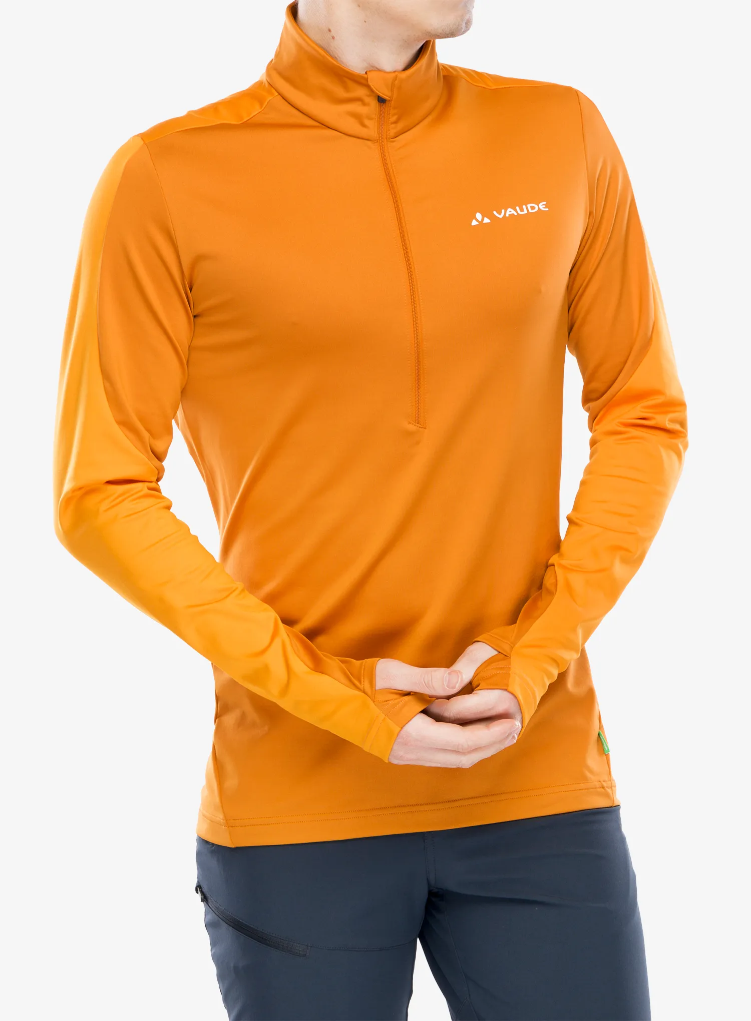 Fleece mikina Vaude Livigno Halfzip II - kumquat