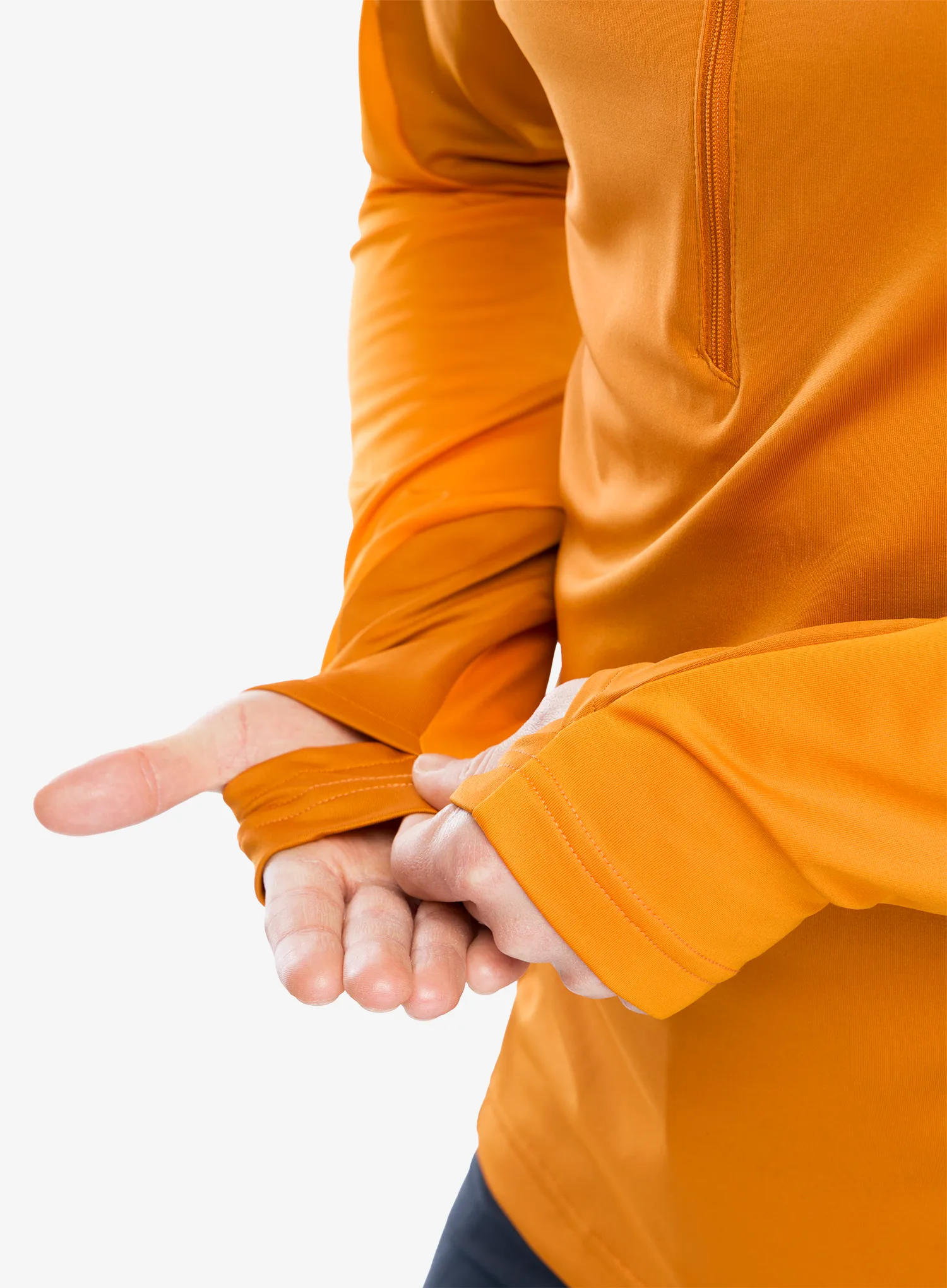 Fleece mikina Vaude Livigno Halfzip II - kumquat