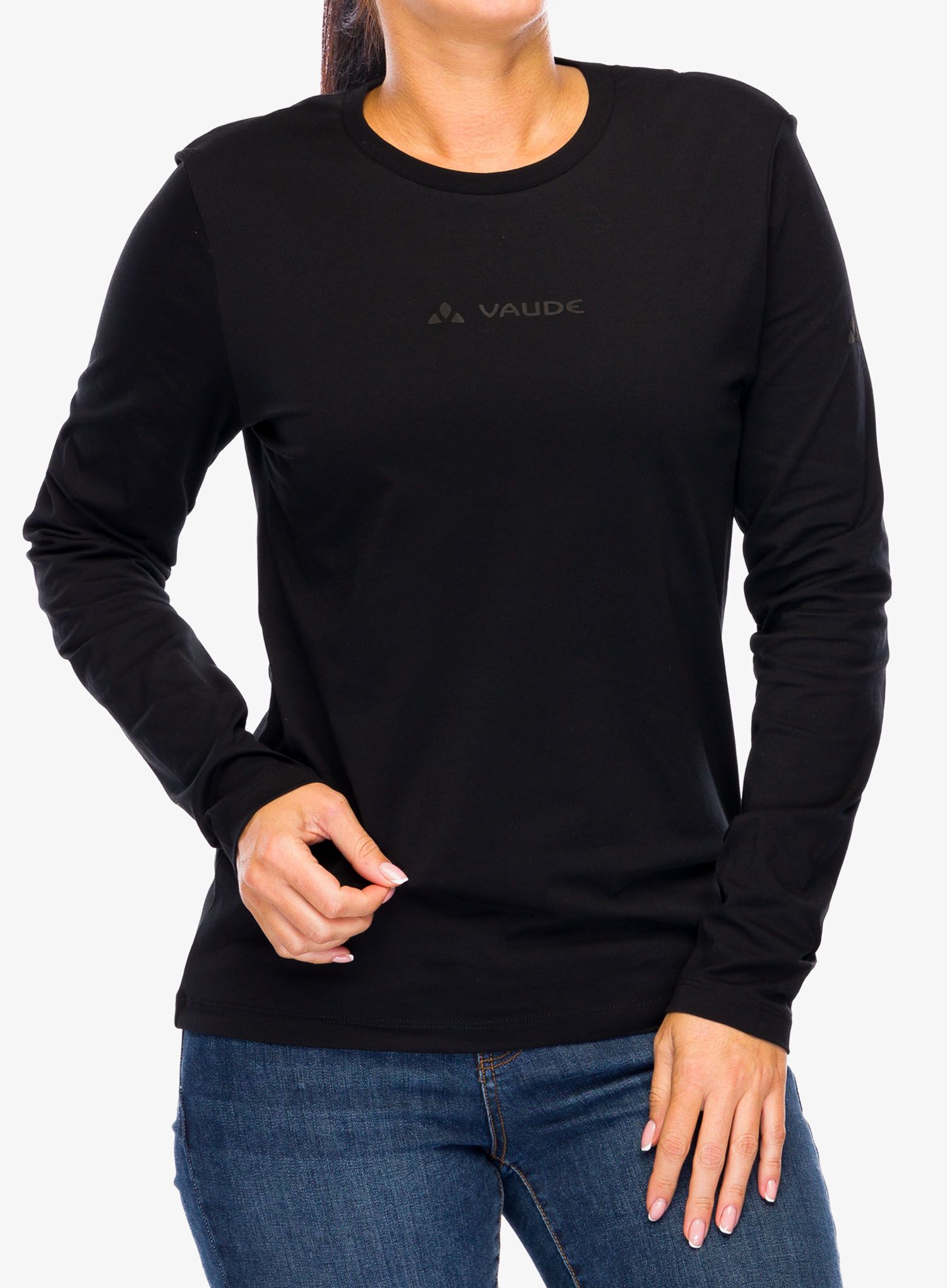 Dámské triko s dlouhým rukávem Vaude Logo LS T-Shirt - black