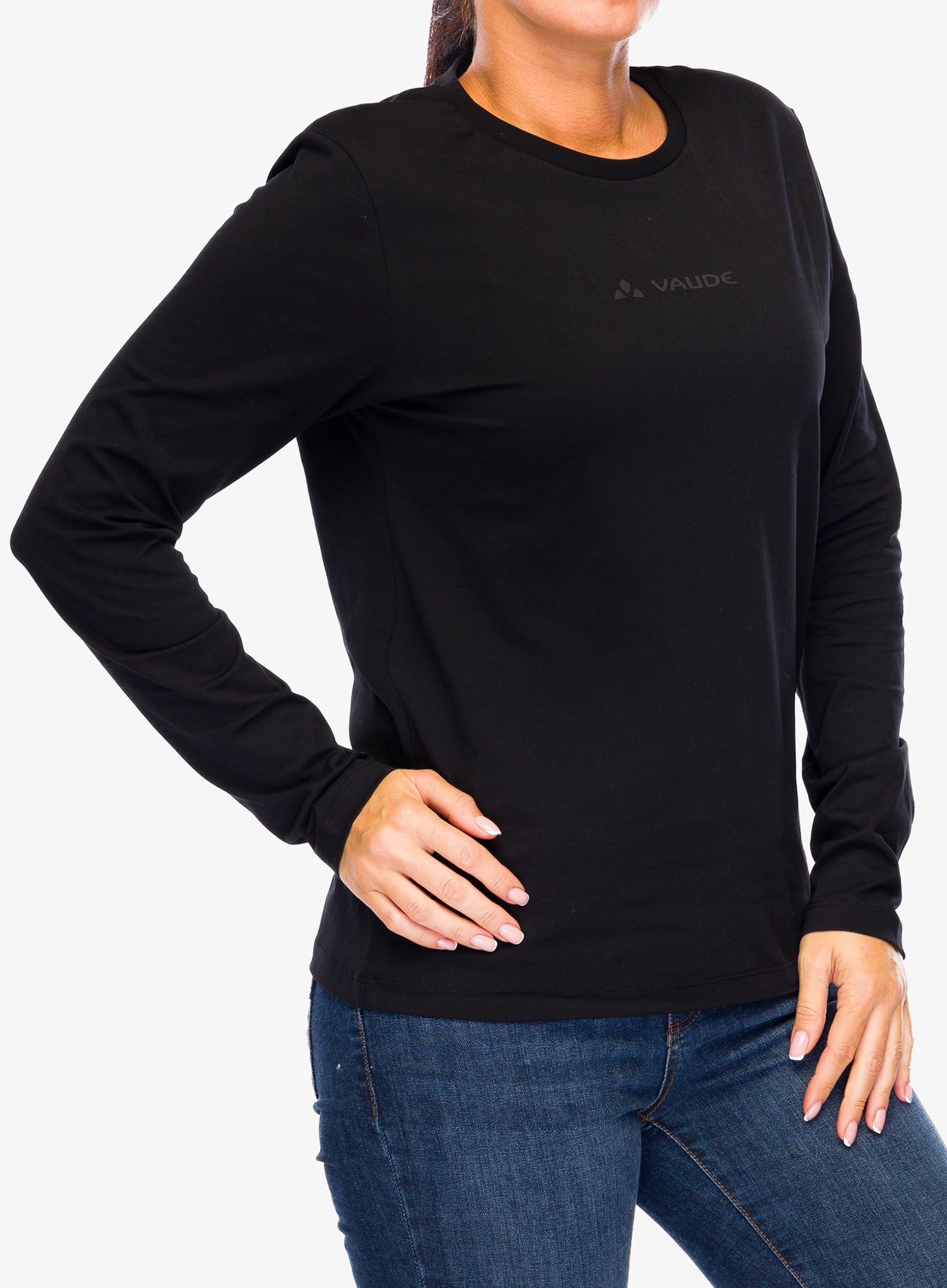Dámské triko s dlouhým rukávem Vaude Logo LS T-Shirt - black