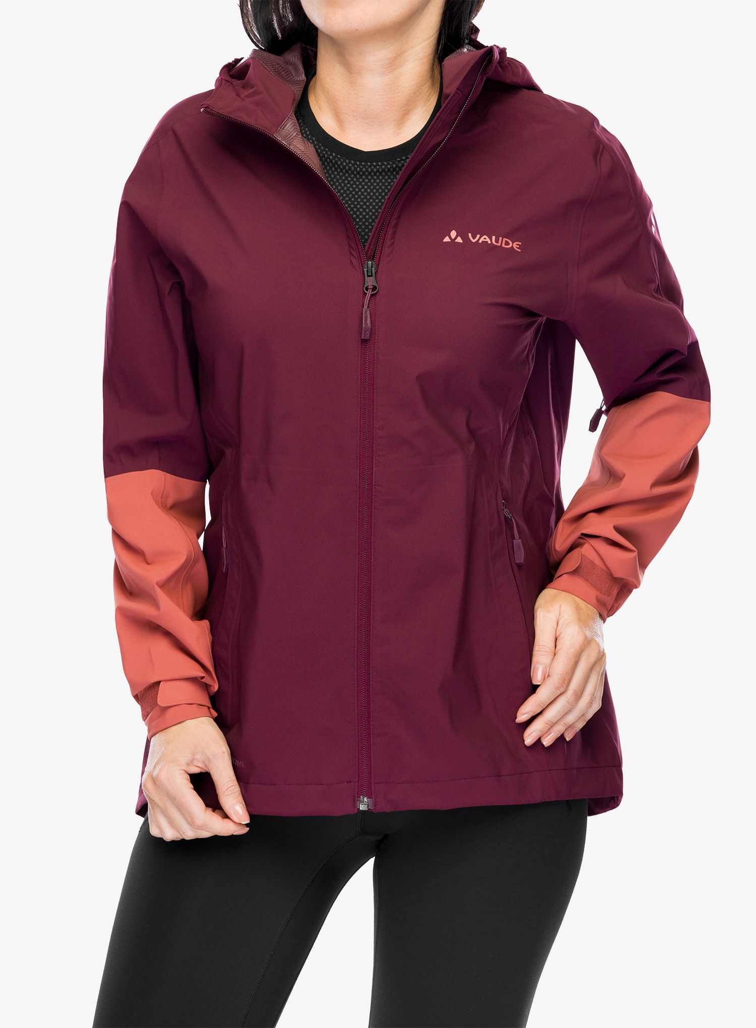 Dámská bunda do deště Vaude Moab Rain Jacket II - cassis uni
