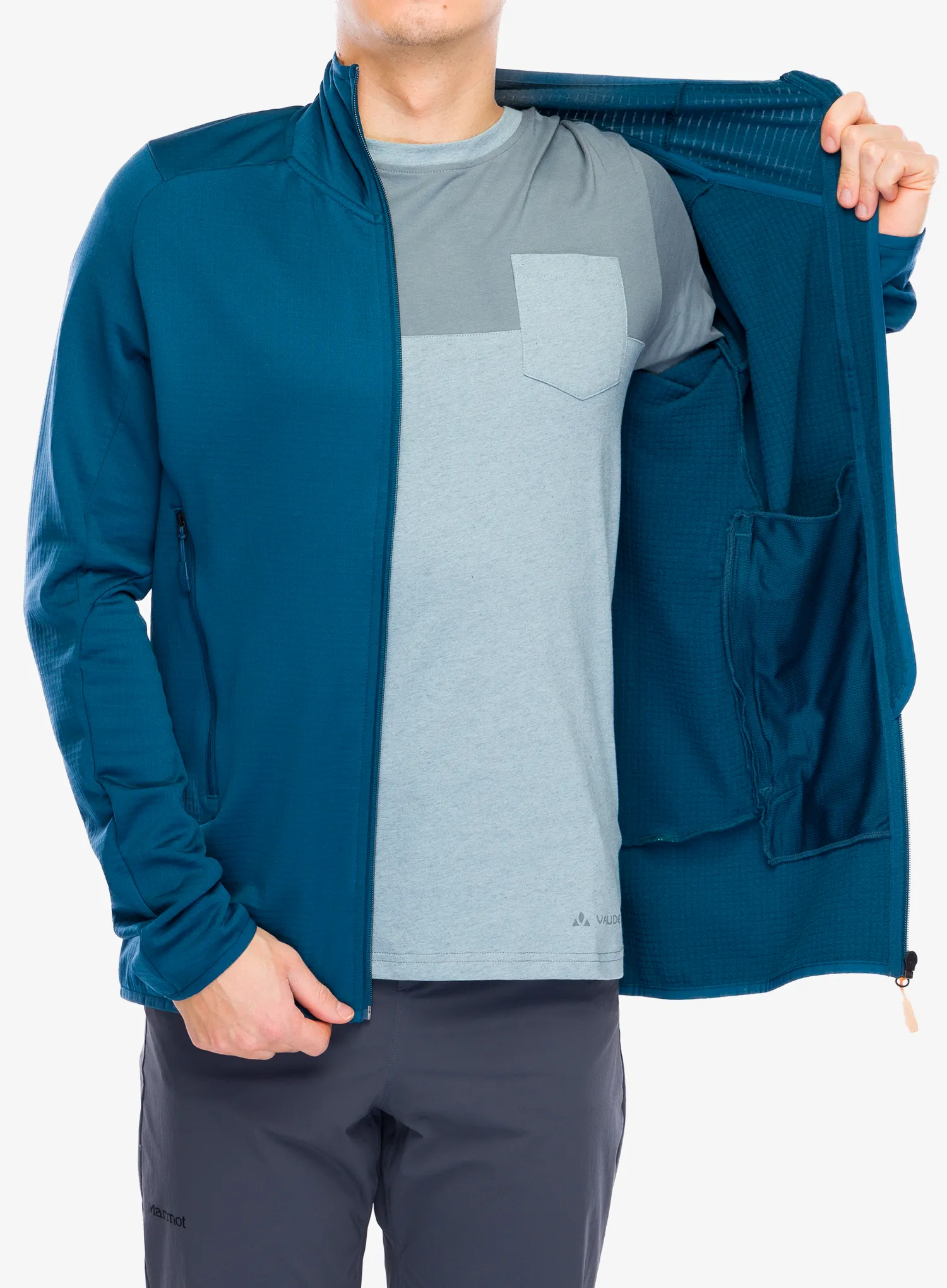 Fleecová bunda Vaude Monviso Fleece FZ Jacket II - baltic sea uni