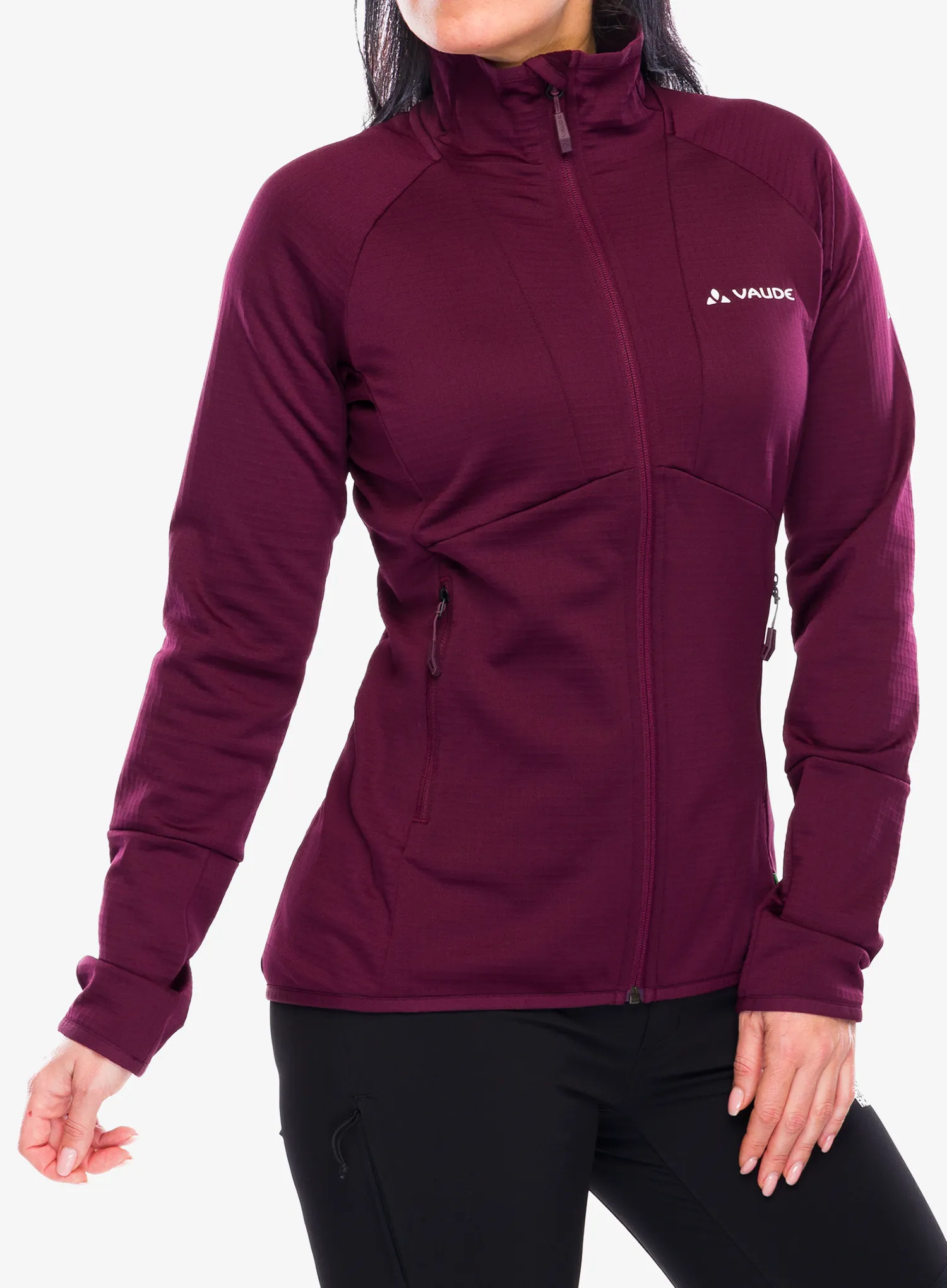 Fleecová mikina dámská Vaude Monviso Fleece FZ Jacket II - cassis