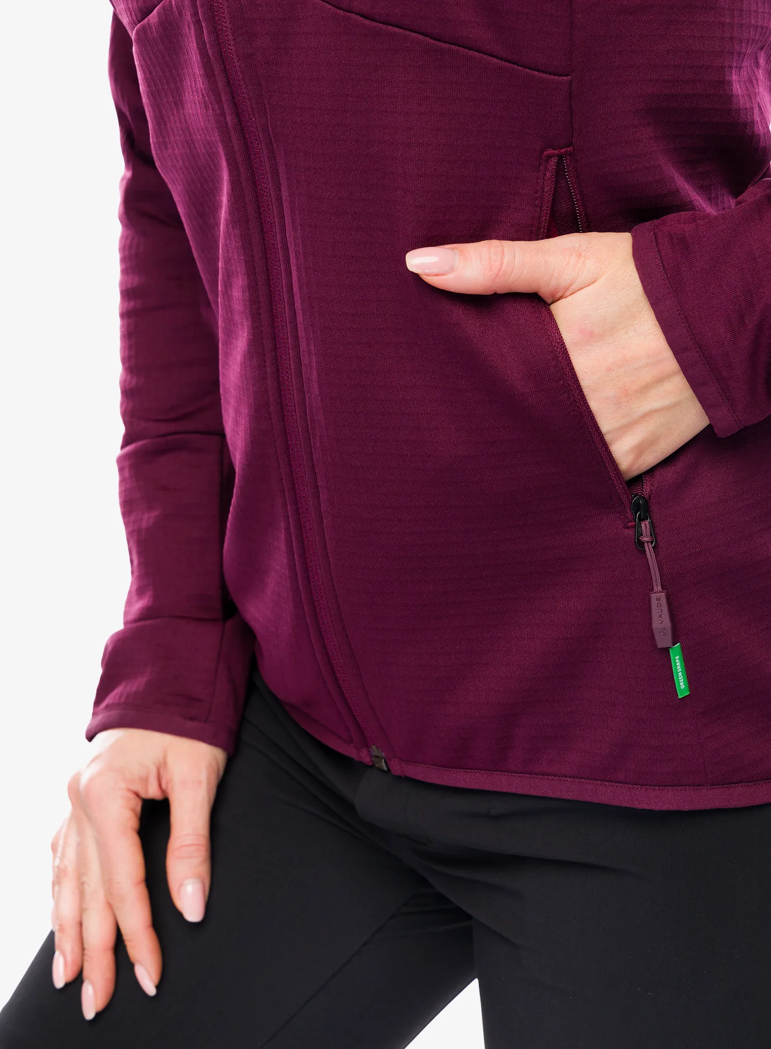 Fleecová mikina dámská Vaude Monviso Fleece FZ Jacket II - cassis
