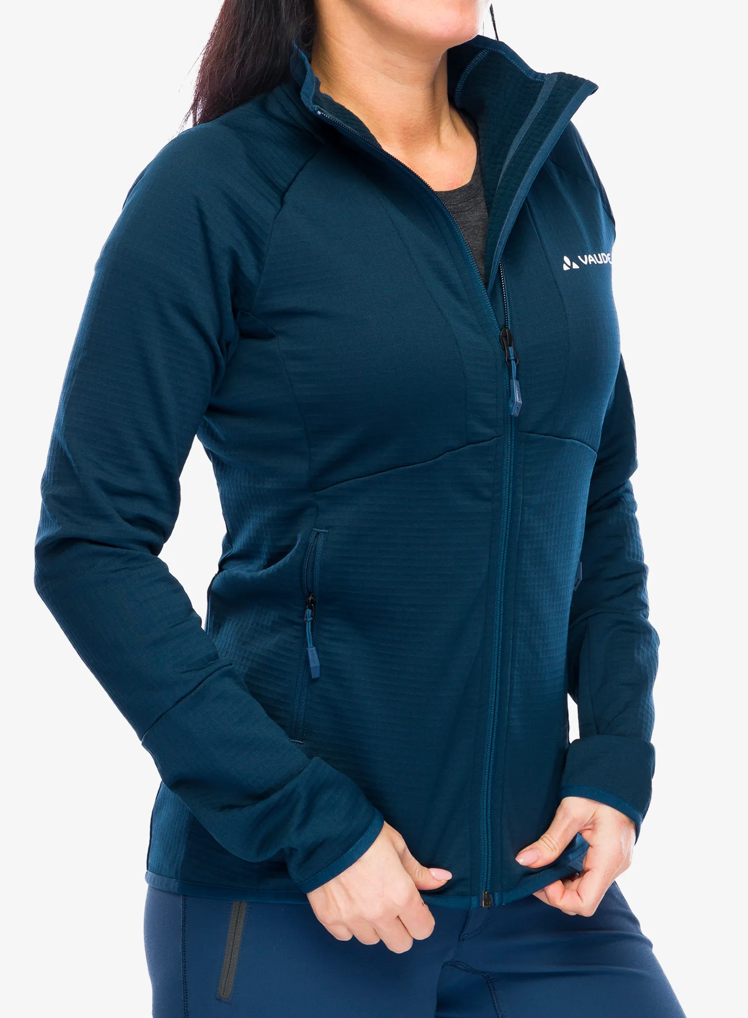 Fleecová mikina dámská Vaude Monviso Fleece FZ Jacket II - dark sea