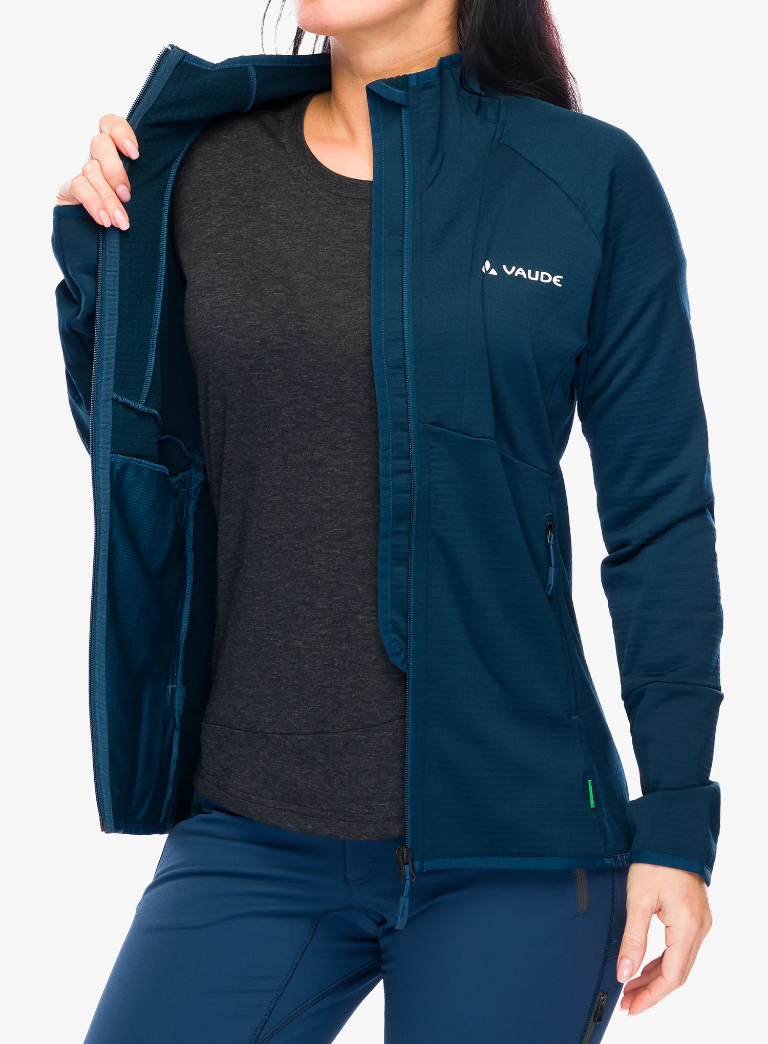 Fleecová mikina dámská Vaude Monviso Fleece FZ Jacket II - dark sea