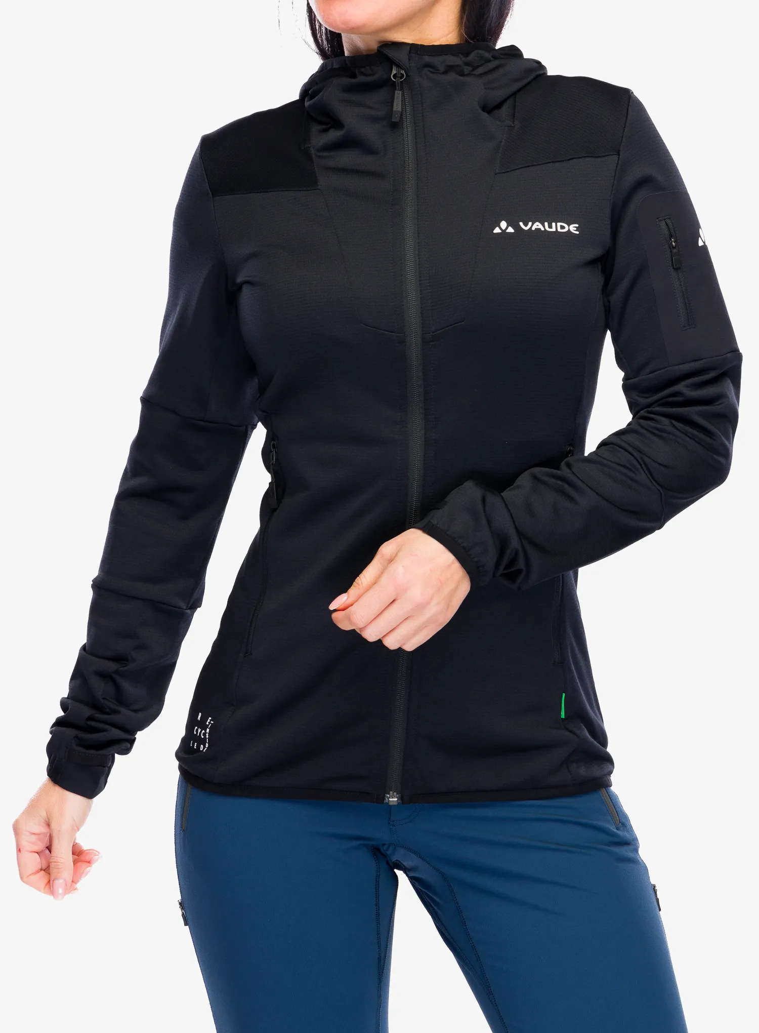 Fleece mikina dámská Vaude Monviso Fleece Jacket II - black