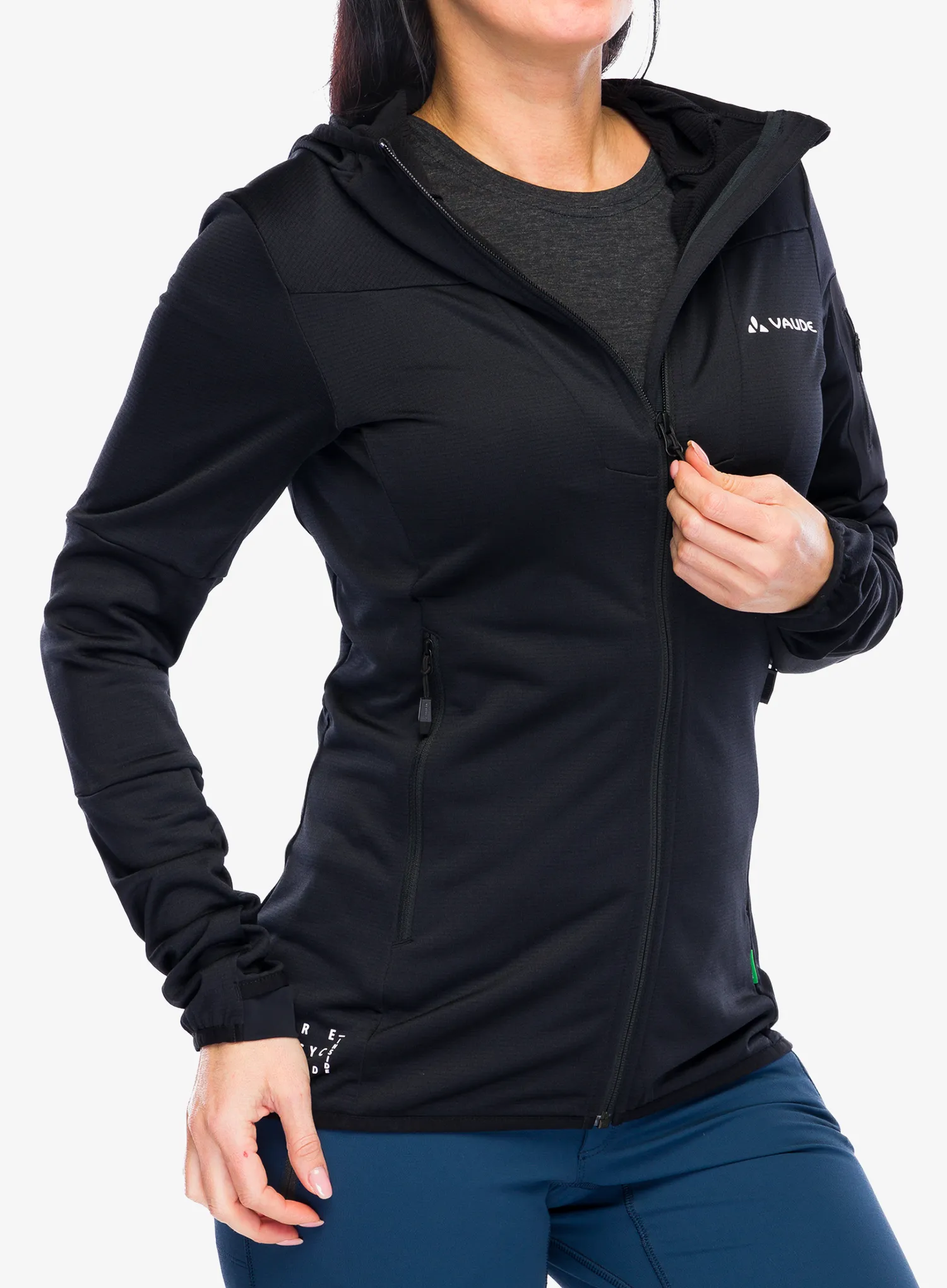 Fleece mikina dámská Vaude Monviso Fleece Jacket II - black