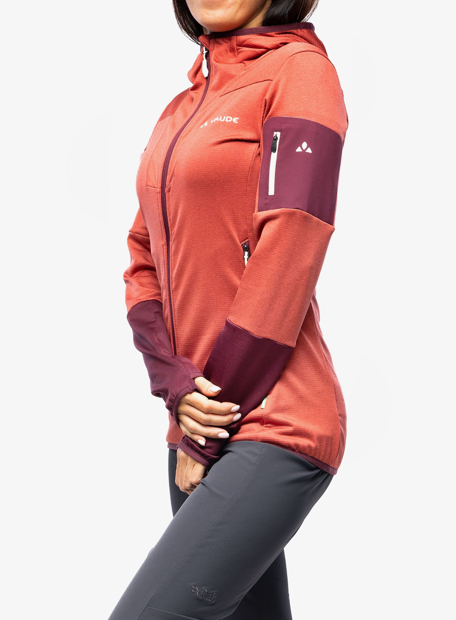 Fleece mikina dámská Vaude Monviso Fleece Jacket II - brick