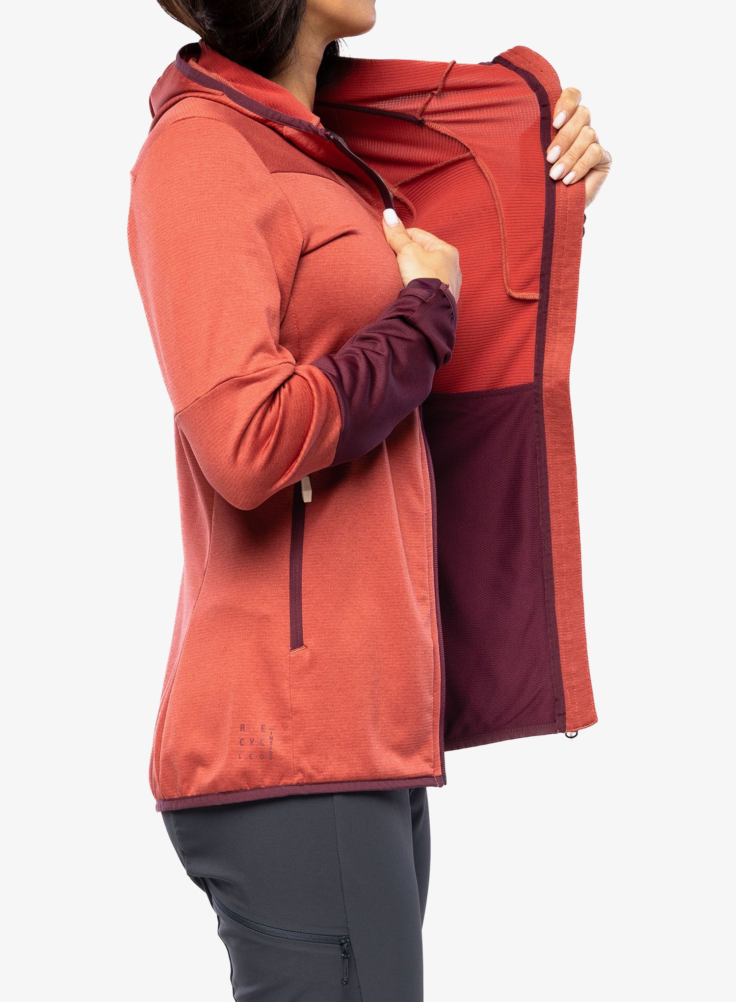 Fleece mikina dámská Vaude Monviso Fleece Jacket II - brick