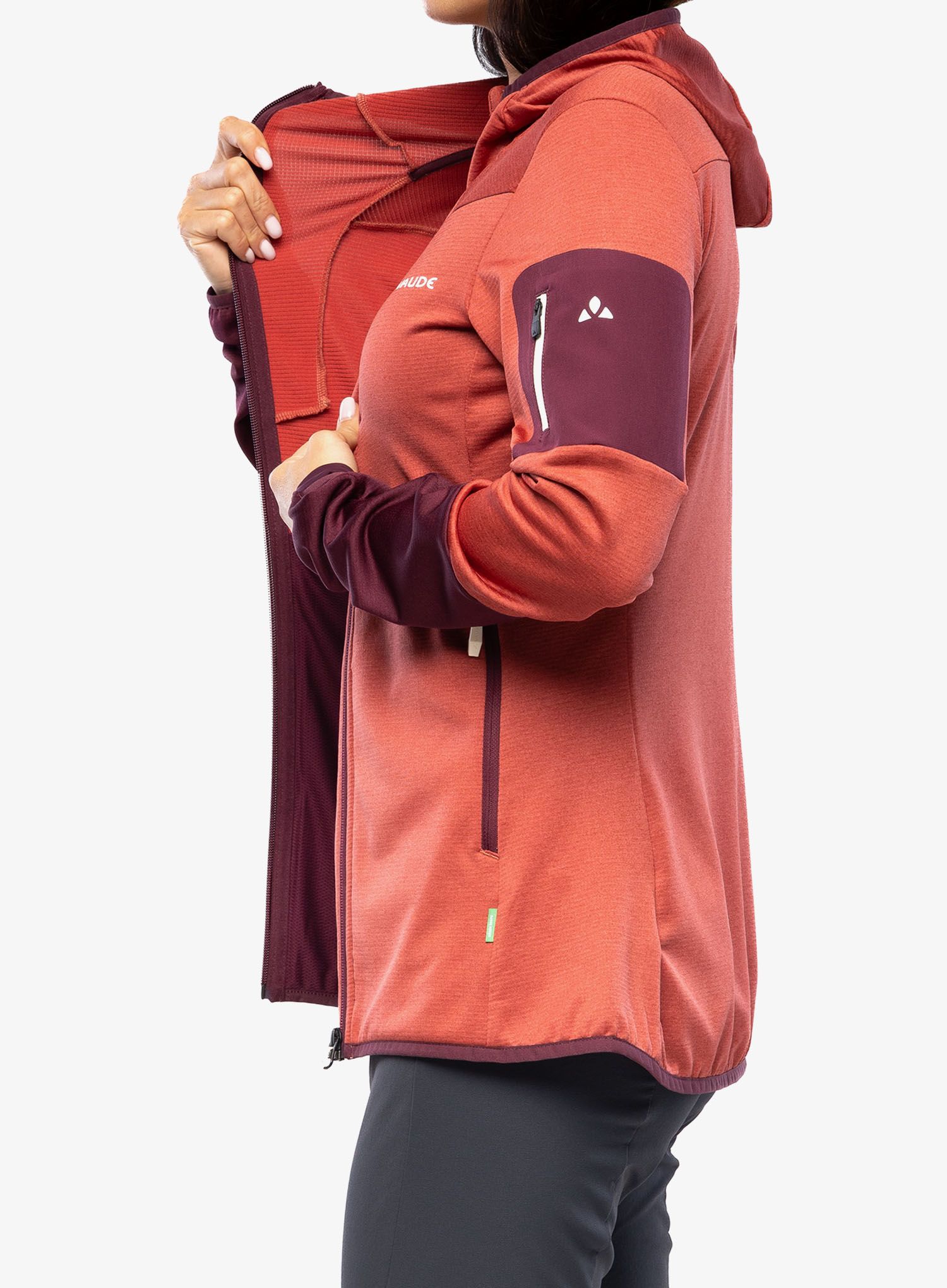 Fleece mikina dámská Vaude Monviso Fleece Jacket II - brick