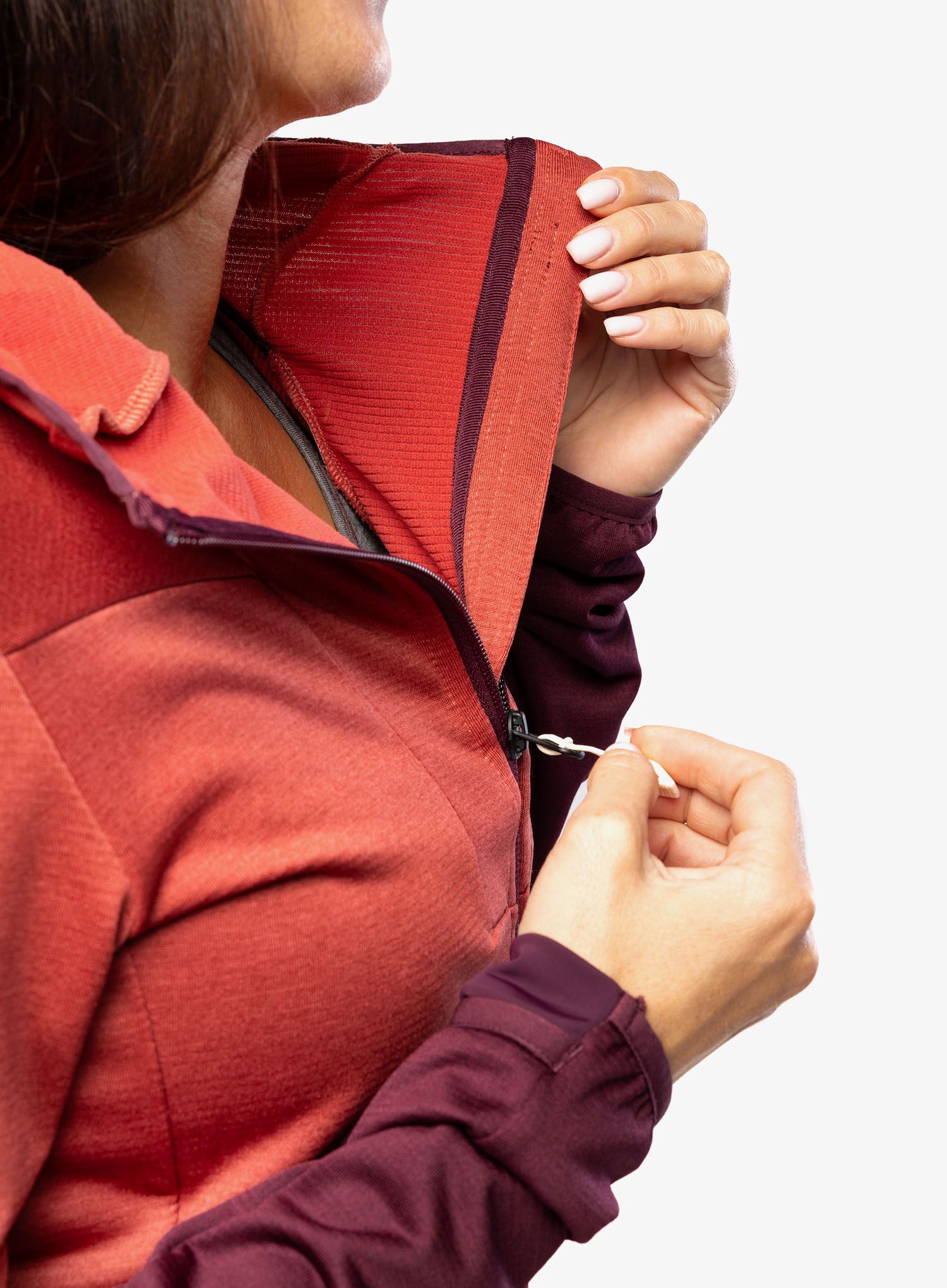 Fleece mikina dámská Vaude Monviso Fleece Jacket II - brick