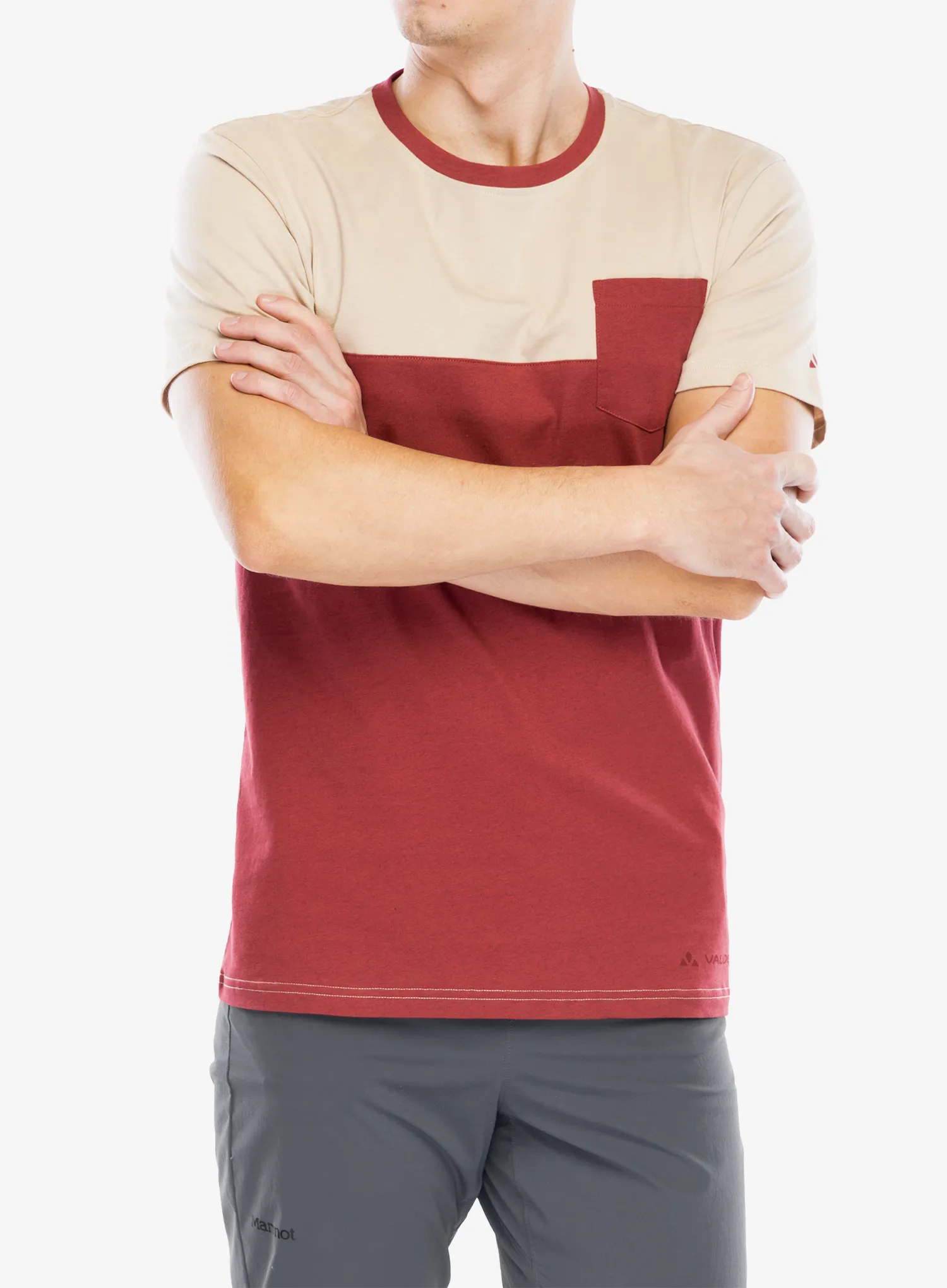 Bavlněné tričko Vaude Nevis Shirt III - redeva