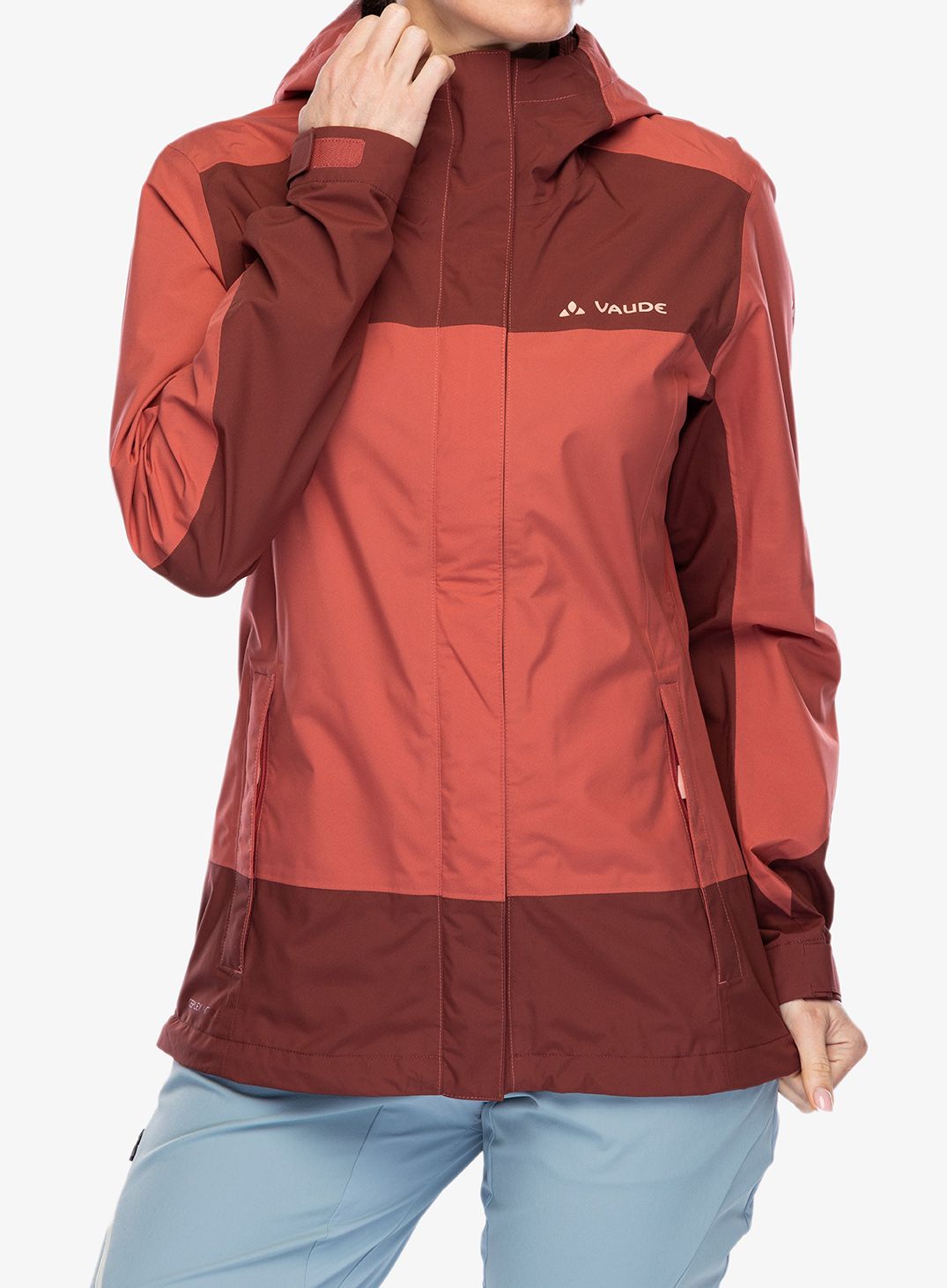 Dámská bunda do deště Vaude Neyland 2.5L Jacket - brick