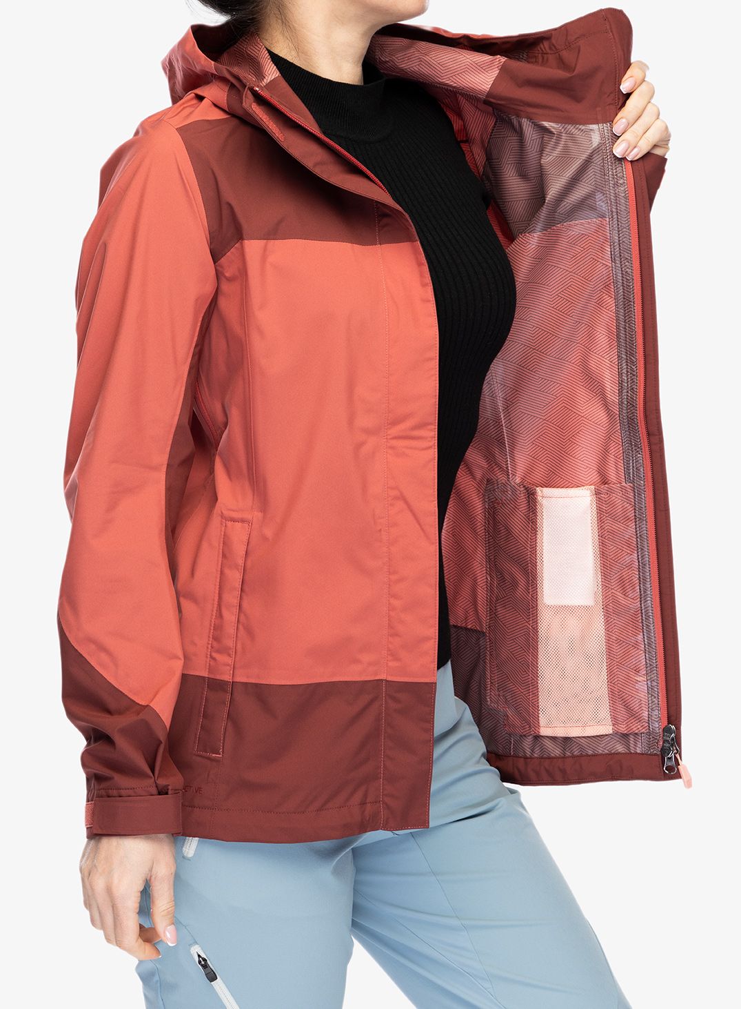Dámská bunda do deště Vaude Neyland 2.5L Jacket - brick