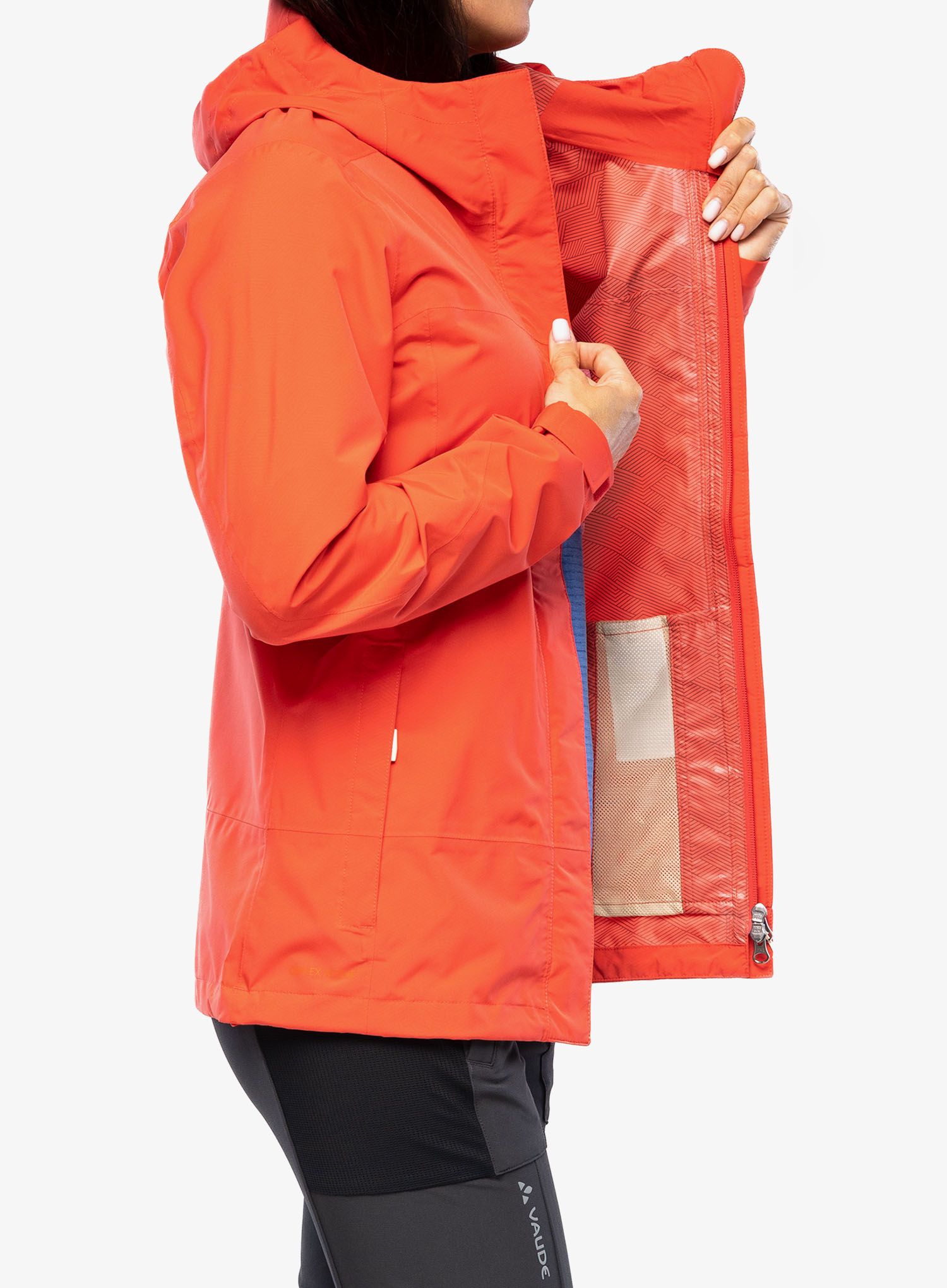 Dámská bunda do deště Vaude Neyland 2.5L Jacket - flame